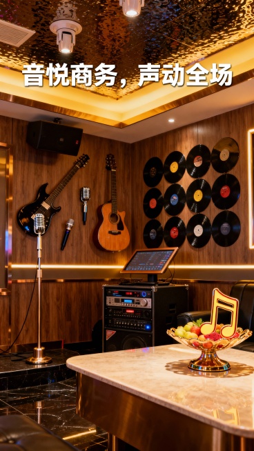 我们是做KTV的，生成50张商务KTV的图文，图文不要带二维码、联系方式、地址，图片可以加一点文案进去，能吸引客户的文案预览效果