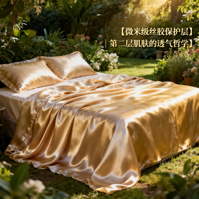 现在我的需求是作为电商设计人要求有平铺展示员，要做一套真丝床品四件套的电商套图。其中包括主图4张，详情页6张。 产品图片：平铺展示、铺床效果图、细节特写（凸显出真丝材质、极强光缎面光泽、纯色无花纹）。预览效果
