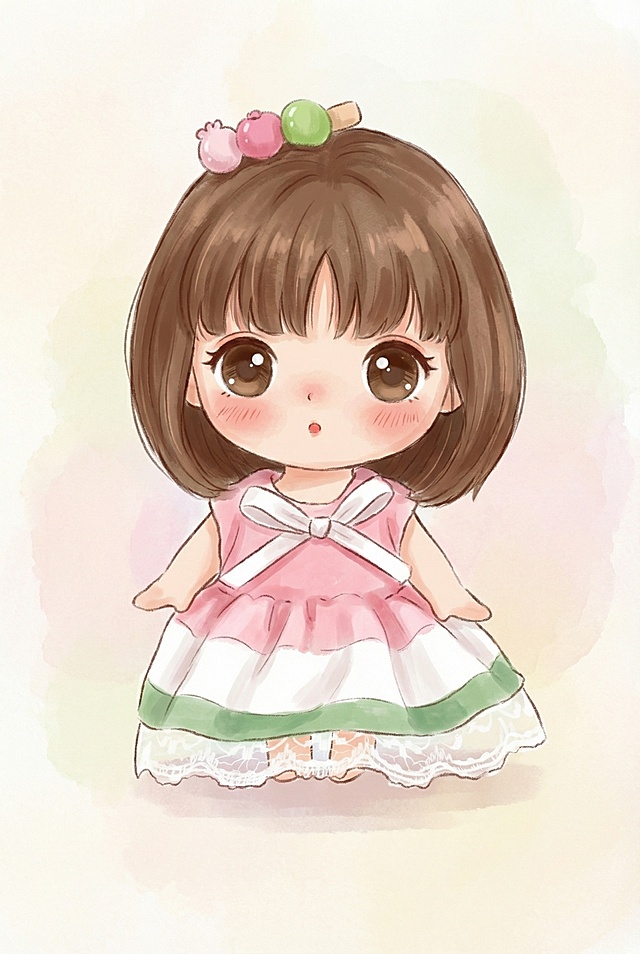 生成插画风格，衣服形态保持不变
