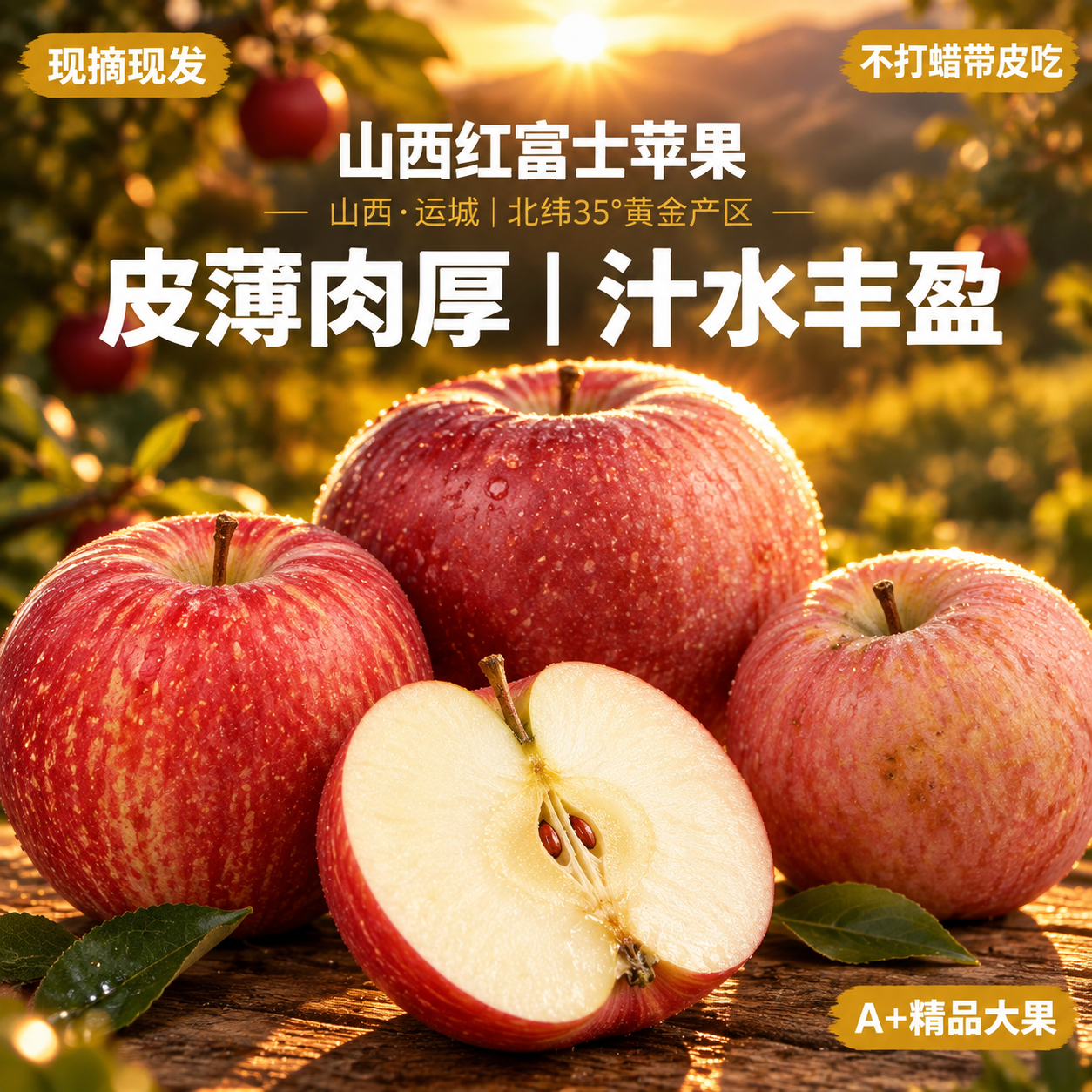 京东电商主图，800×800像素，1:1比例。逆光拍摄山西运城… - 图片创意预览