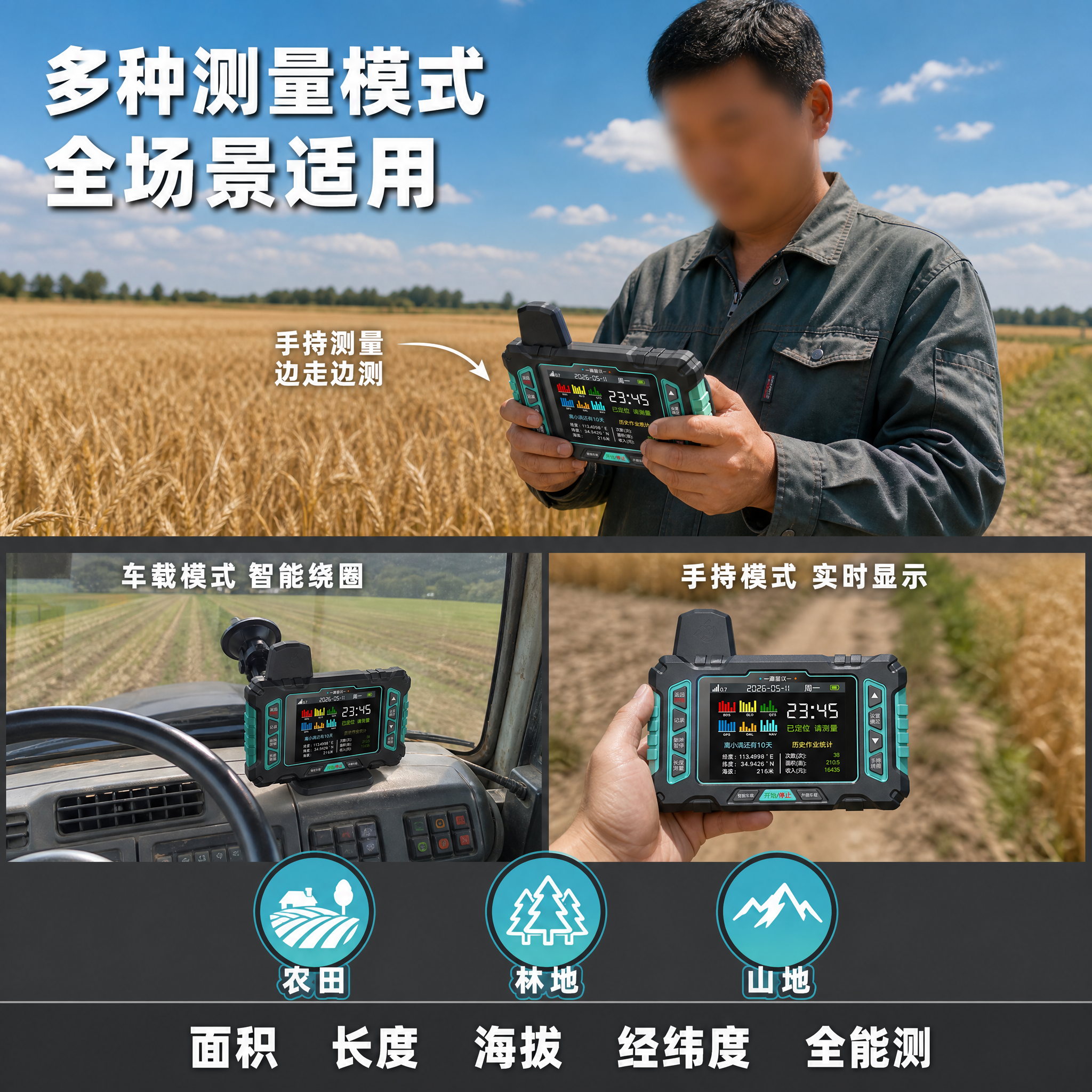 [主图-4] 多场景适用与操作展示图 手持车载双模式。 [氛围… - 图片创意预览
