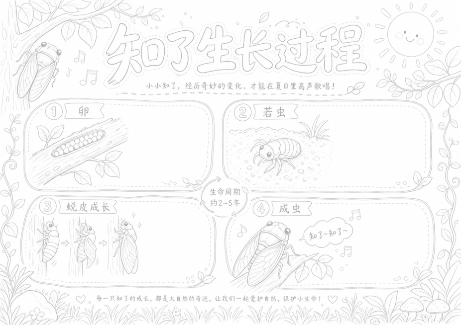 将图片中的黑色线稿改为浅色线稿，保持原有所有画面元素、文字和布局不变，背景保留纯白色预览效果