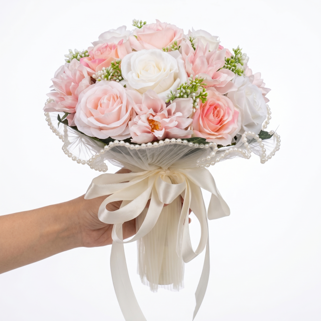 [主图-1] Wedding bridal hand-held bouquet main picture
[氛围风格] Clean, professional, minimalist style th预览效果
