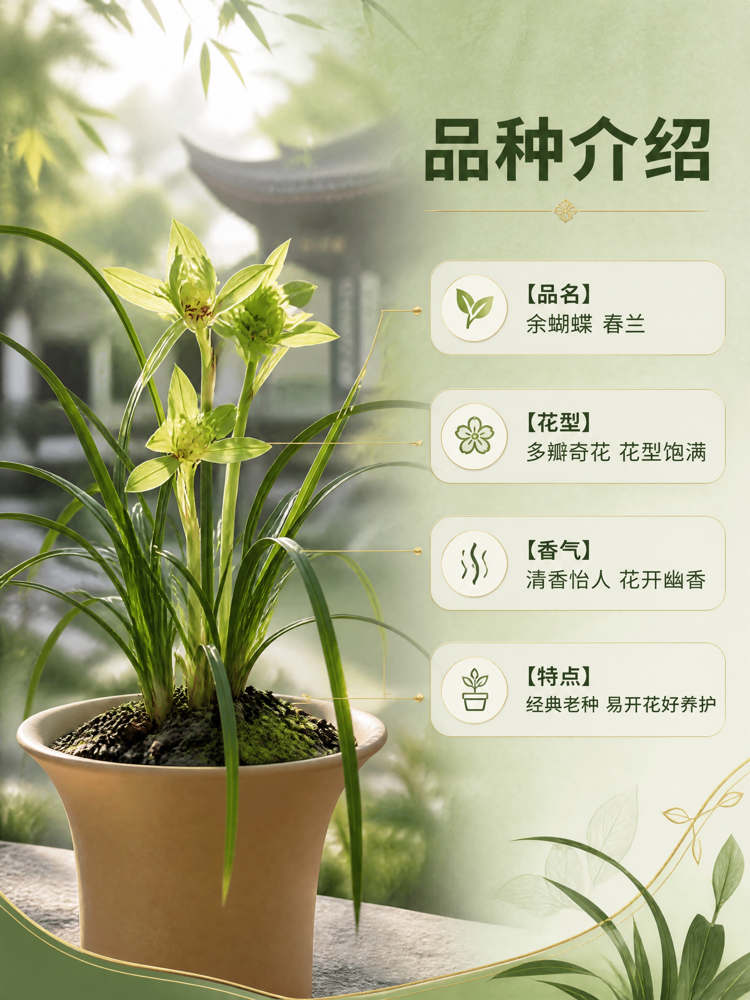 [商品] 使用【图4】余蝴蝶兰花整株开花图作为主参考；保留绿色… - 图片创意预览