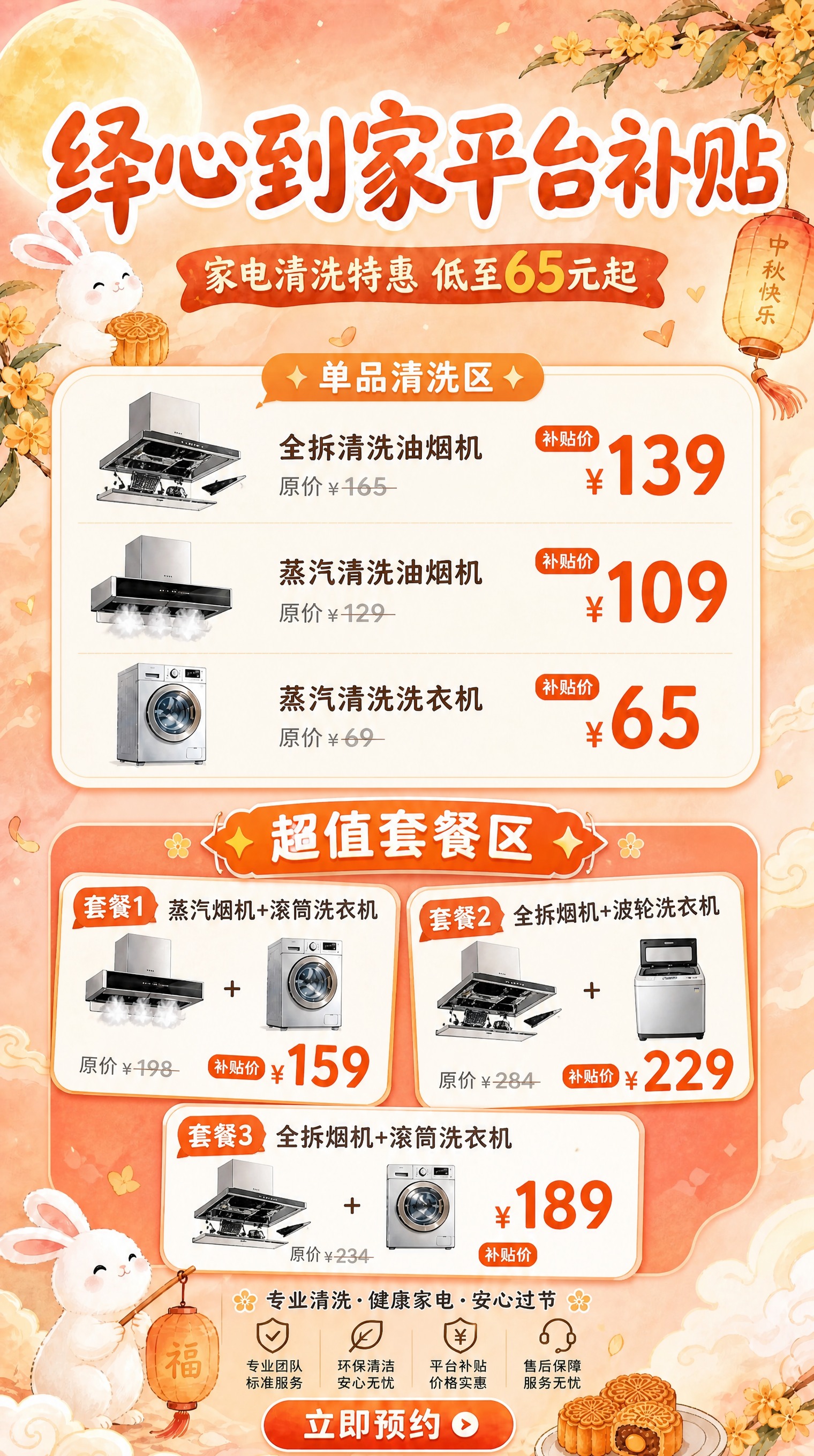基于这张海报重新设计排版：1. 将6个服务项目分为两大区块，上… - 图片创意预览