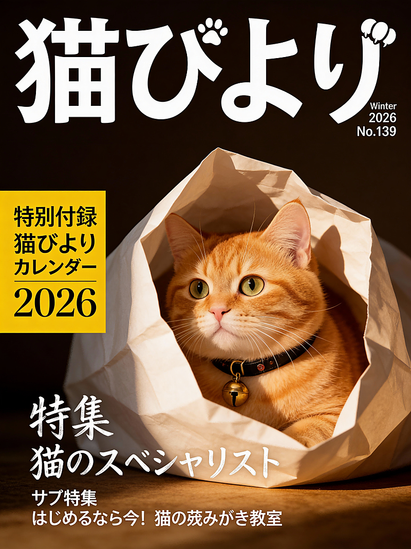 日式萌宠杂志 | 袋子里的猫