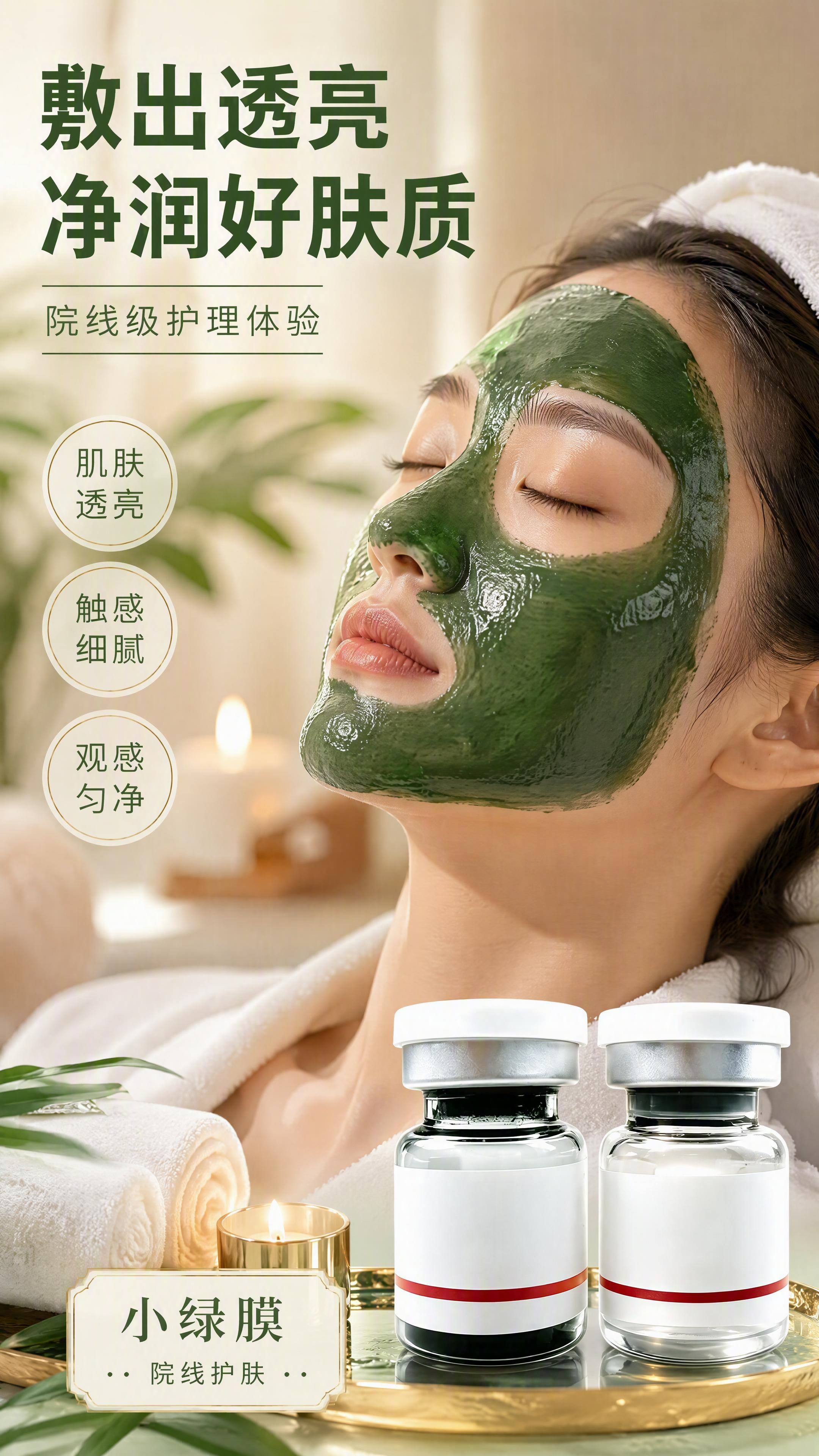 [第5张] 详情页真人效果-面部敷膜+肌肤状态展示。本张使用【… - 图片创意预览