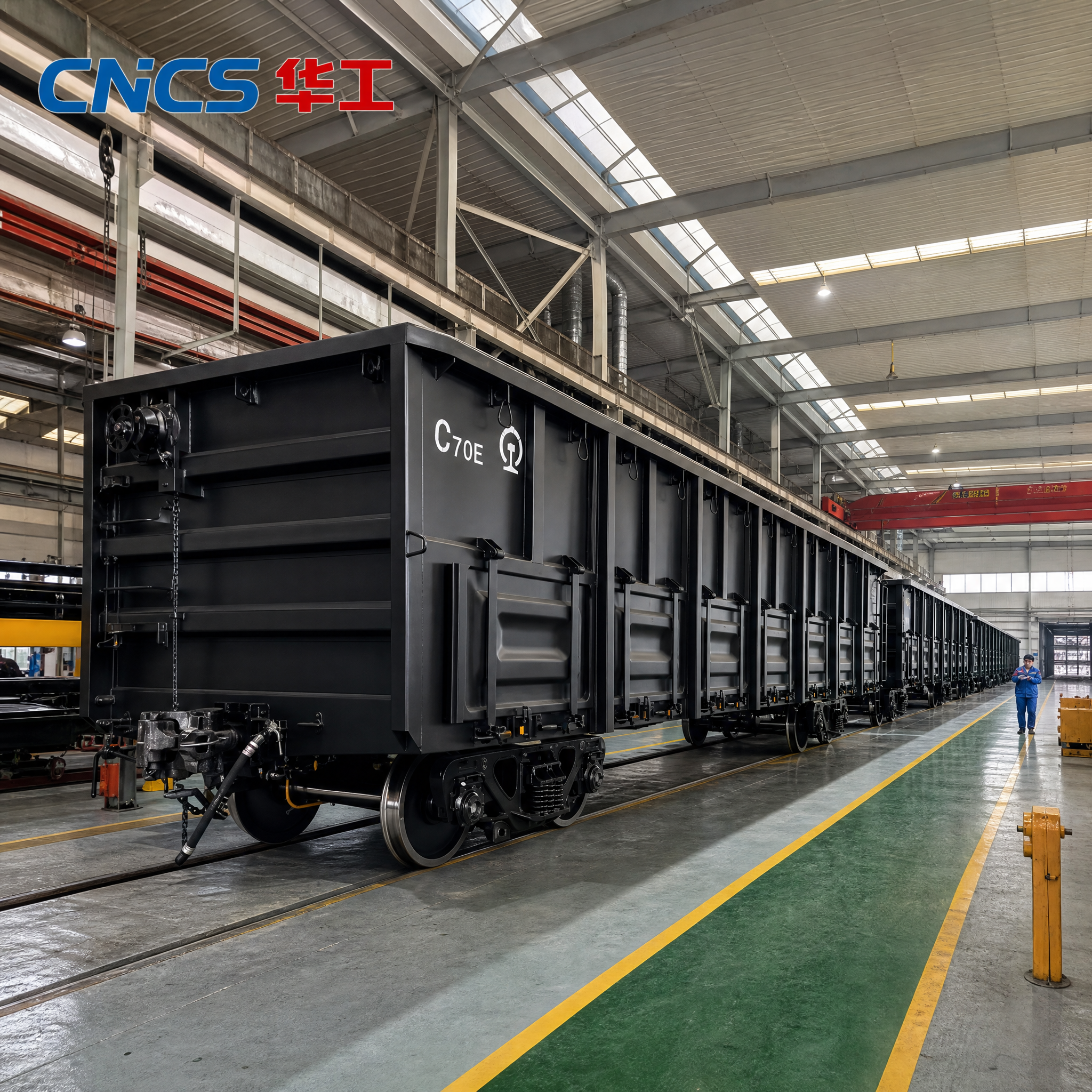[主图-4] 新C70E型铁路敞车车顶与工厂生产场景实拍感展示… - 图片创意预览