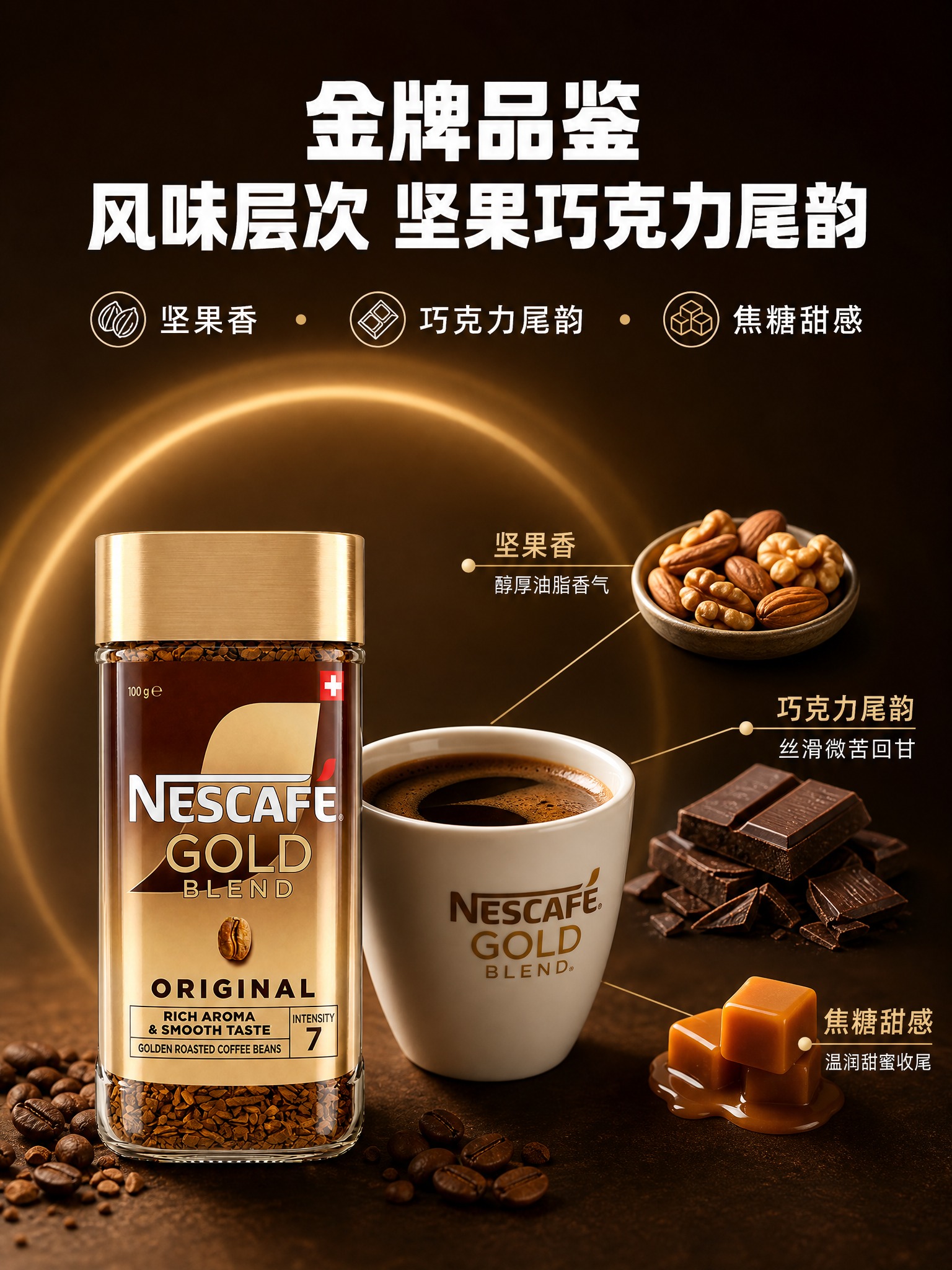 [主图-5] 金牌品鉴 风味层次 坚果巧克力尾韵 [统一基调]… - 图片创意预览
