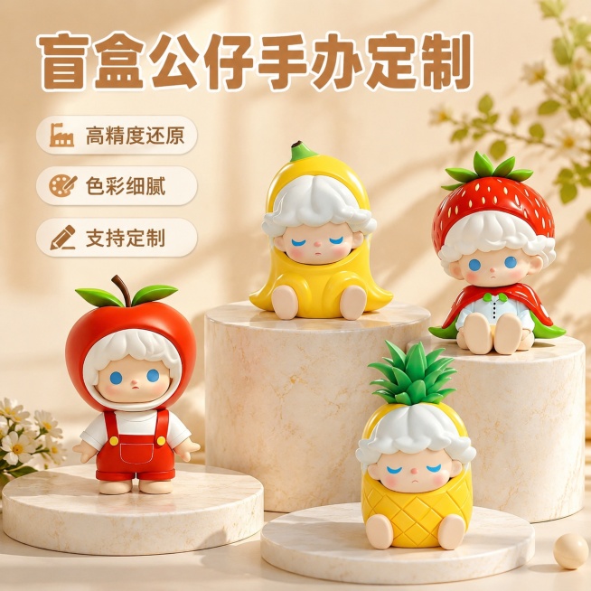 「图片1」「图片1」「图片1」「图片1」「图片1」「图片1」根据这几张图的版式设计以及公仔设计，生成新的不同版式不同配色不同公仔形象的主图，三张小清新风格的，三张四宫格排版的，三张撞色风格的，三张为一预览效果
