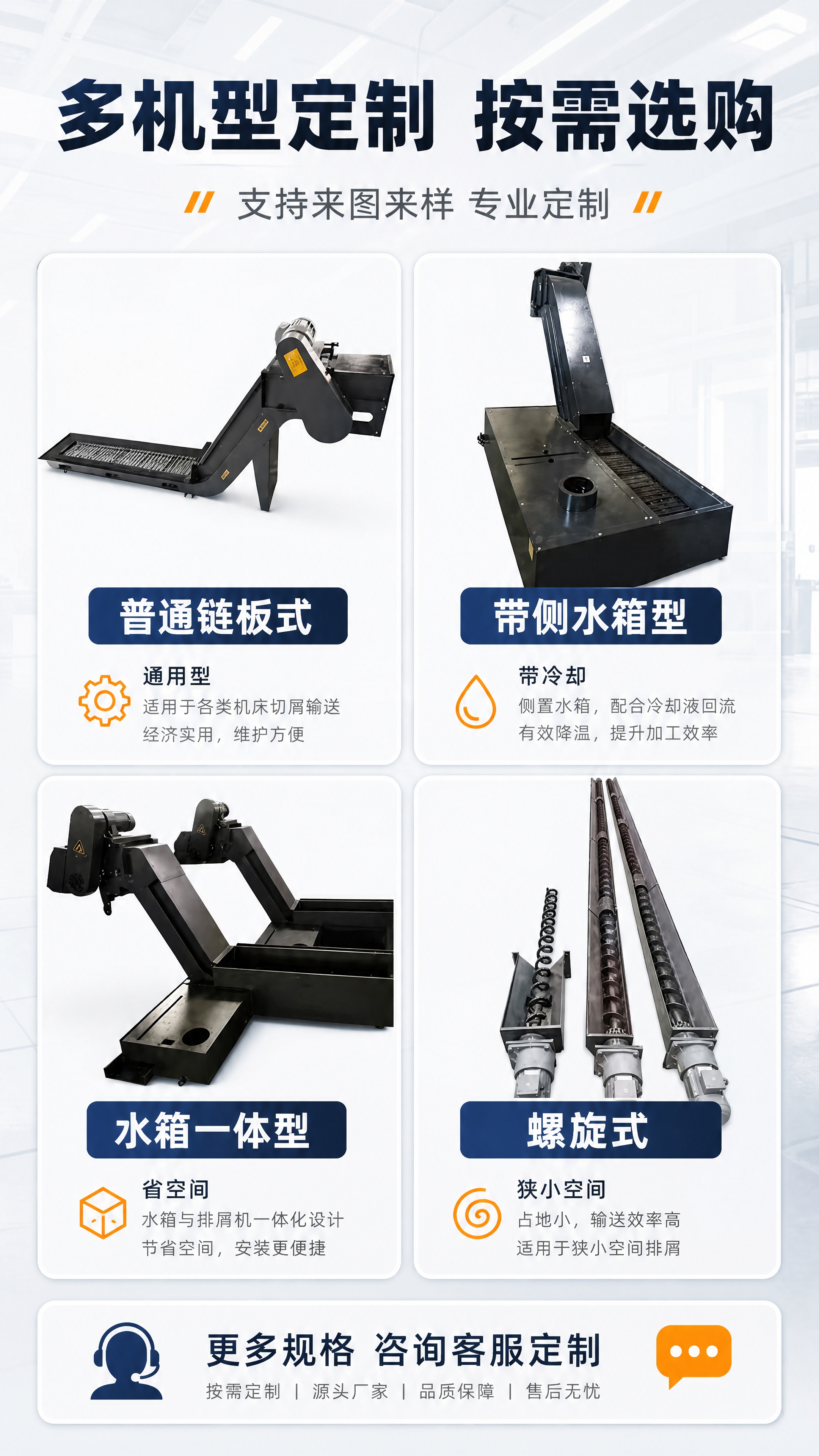 [商品] 使用【图5】排屑机多机型汇总图；保留图中4种机型（普… - 图片创意预览