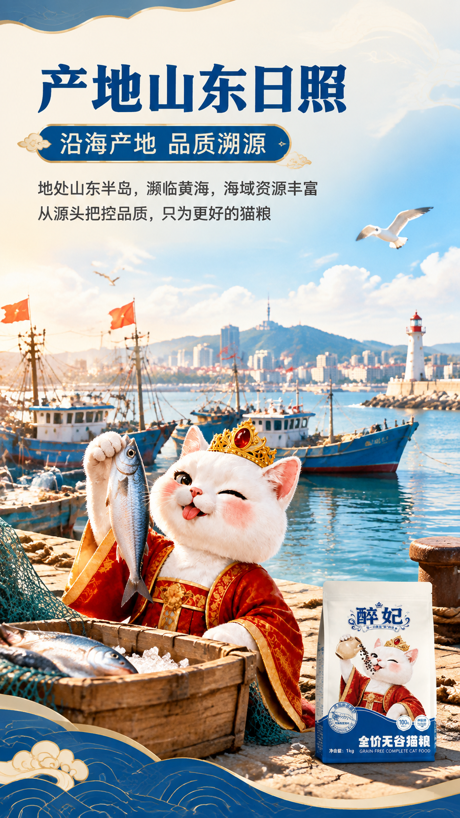 [商品] 使用【图1】醉妃猫粮包装袋缩小置于右下角作辅助露出；… - 图片创意预览