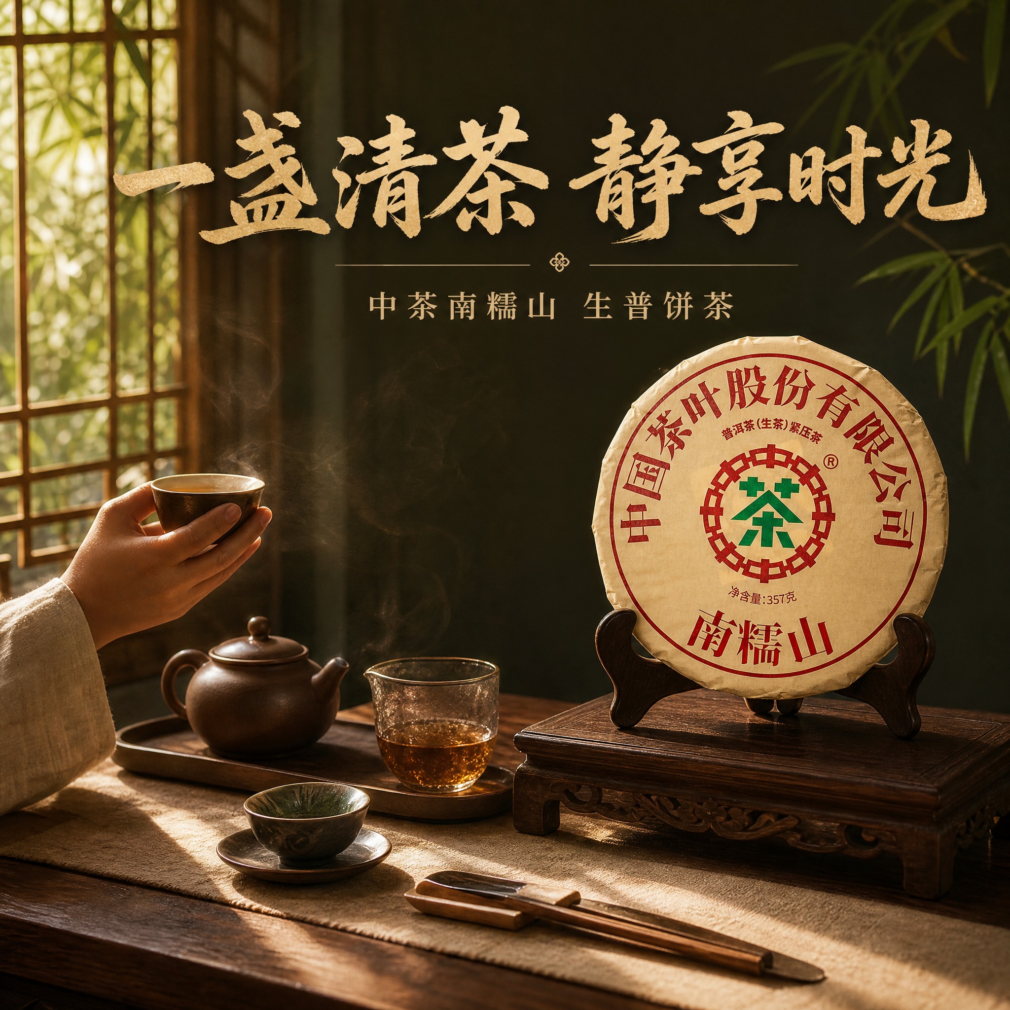 [主图-4] 沉浸式品饮场景，中式茶空间生活方式代入，营造沉浸… - 图片创意预览