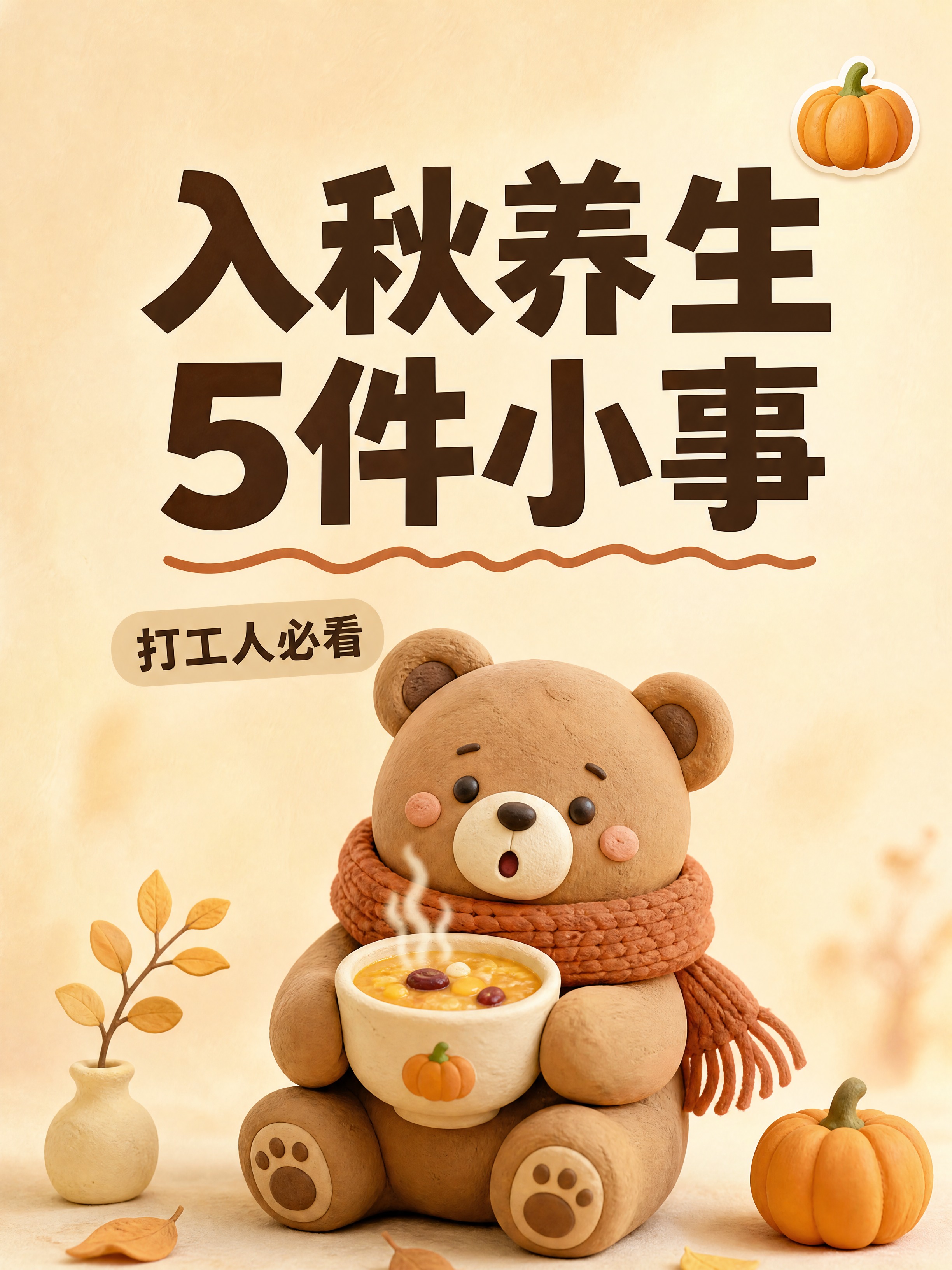 小红书笔记大字封面，插图大字，ins清新奶油风，丑萌黏土3D软… - 图片创意预览