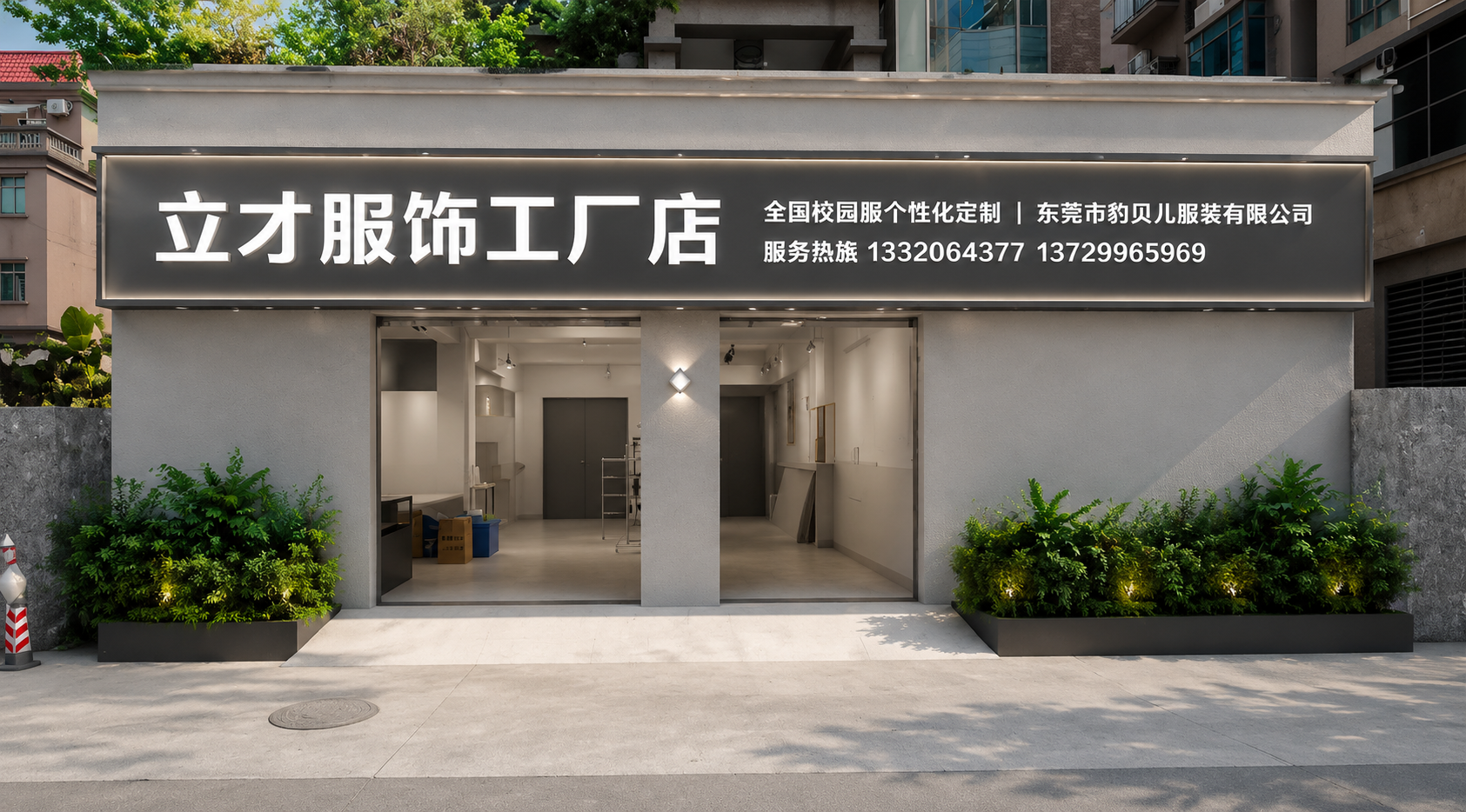 基于参考图中的店铺外立面进行整体改造设计，保留所有门窗的现有结… - 图片创意预览