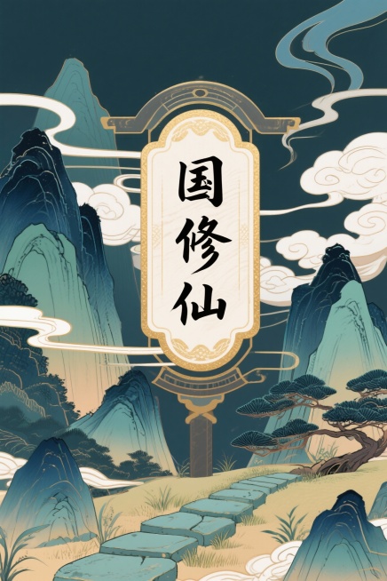 修仙游戏地图据点标识牌，帮我设计一个预览效果