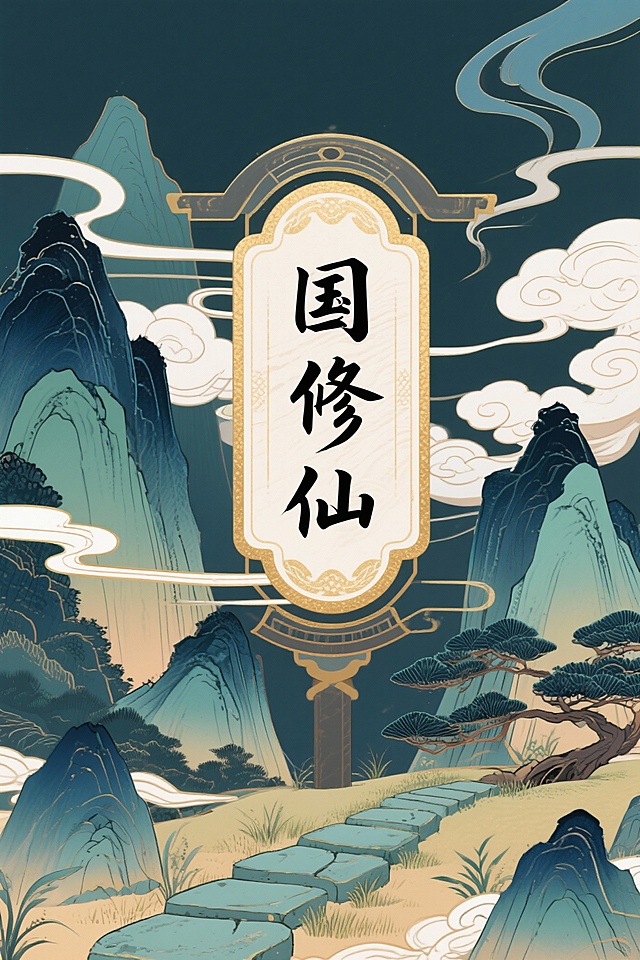 修仙游戏地图据点标识牌，帮我设计一个