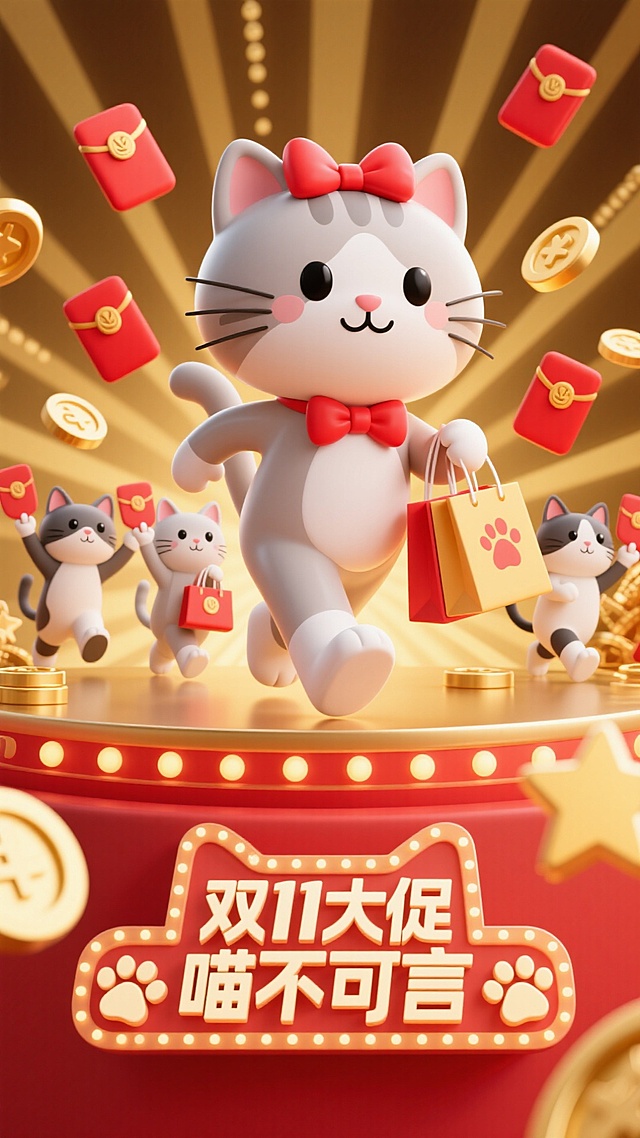 萌猫领衔，双十一大促 “喵” 趣横生超划算