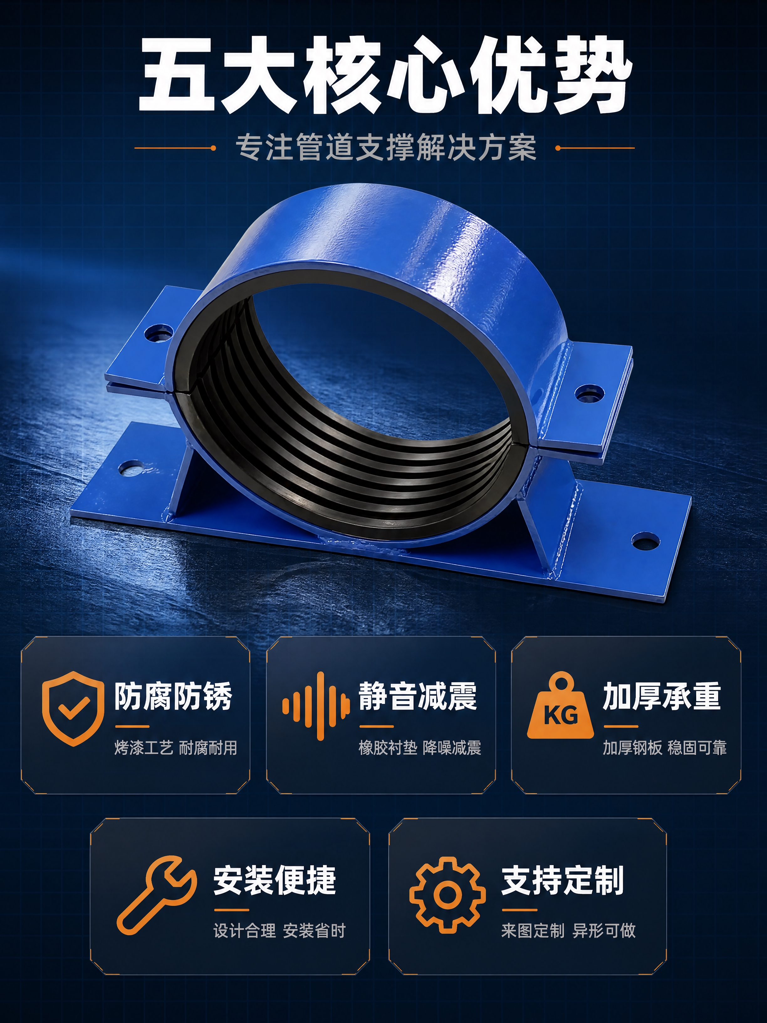 [商品] 使用【图1】全托型工业管道托架（管托）；保留全部结构… - 图片创意预览