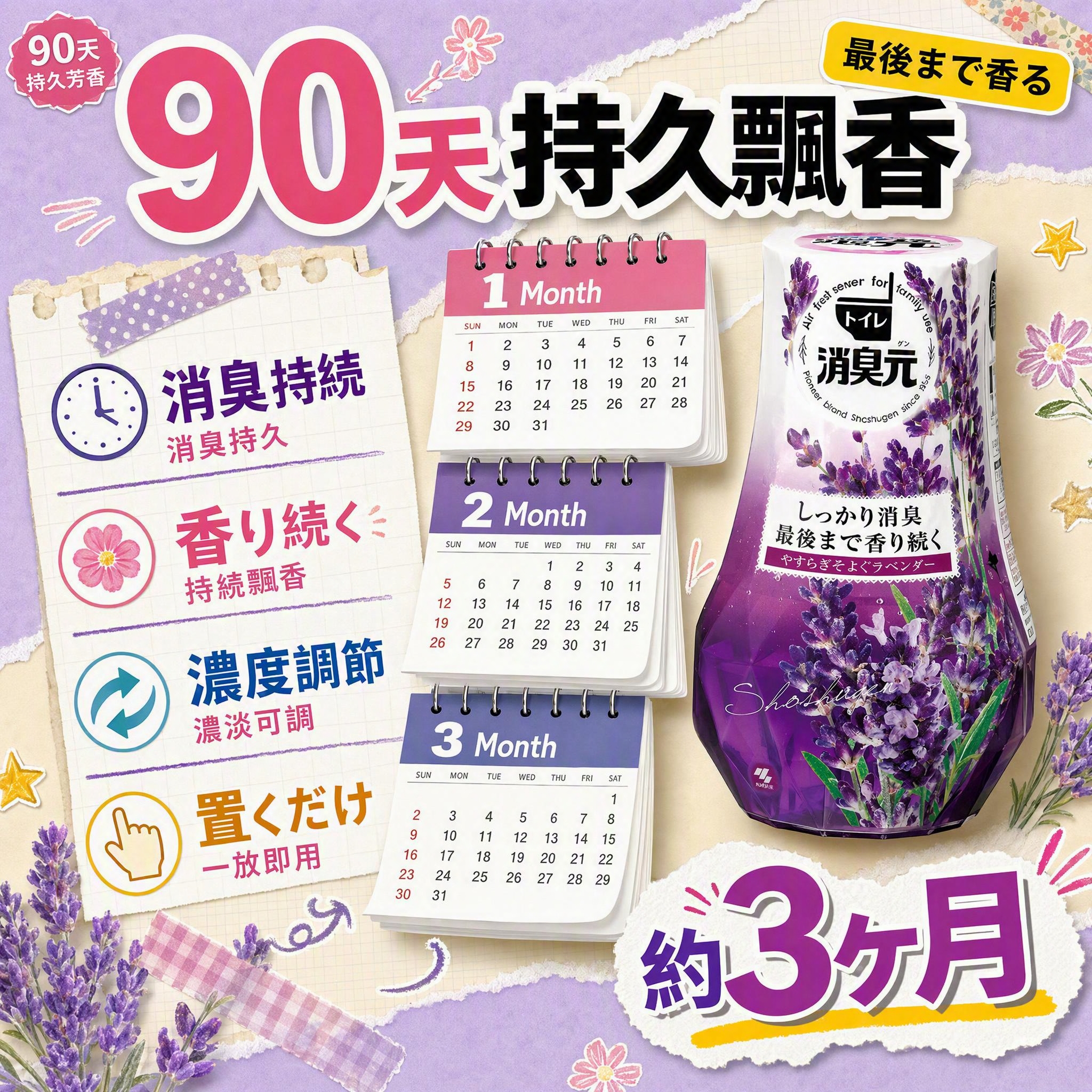 电商主图第3张 1:1正方形 小林制药消臭元 杂志手帐风格 高… - 图片创意预览