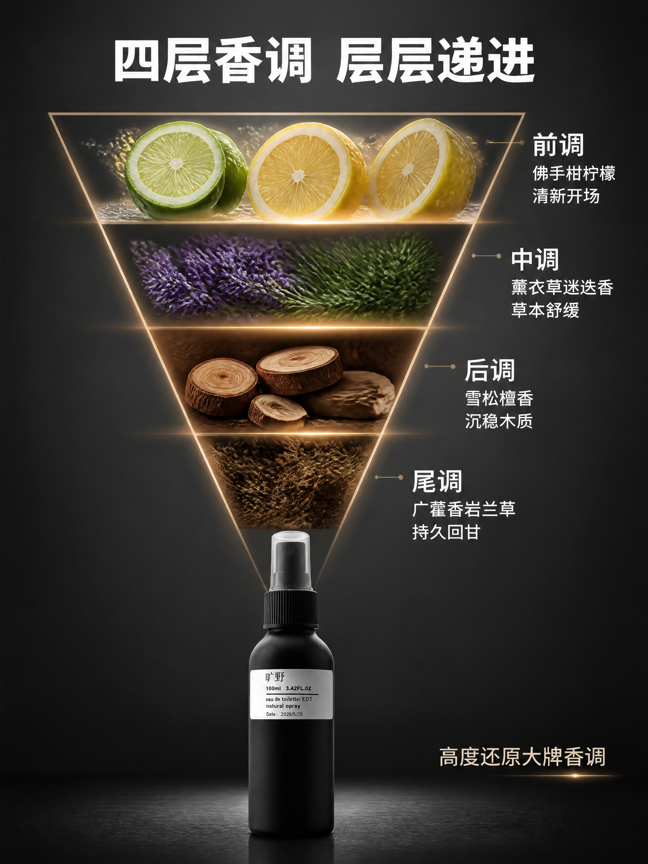 [主图-2] 香调金字塔结构图 前中后尾调分层展示 [氛围风格… - 图片创意预览