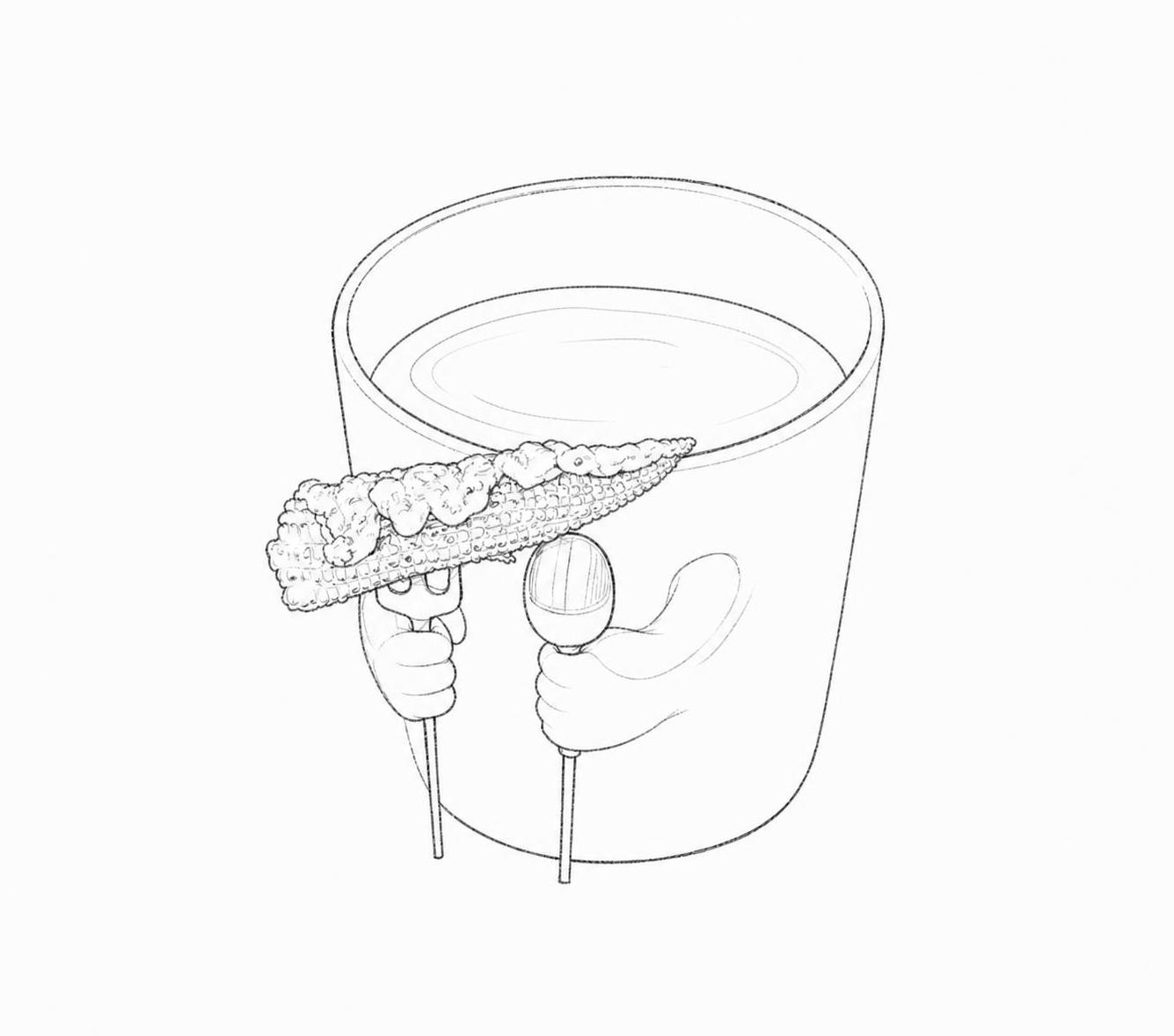 在保持现有黑白铅笔线稿风格不变的基础上，去掉杯子中间的冰块，只… - 图片创意预览