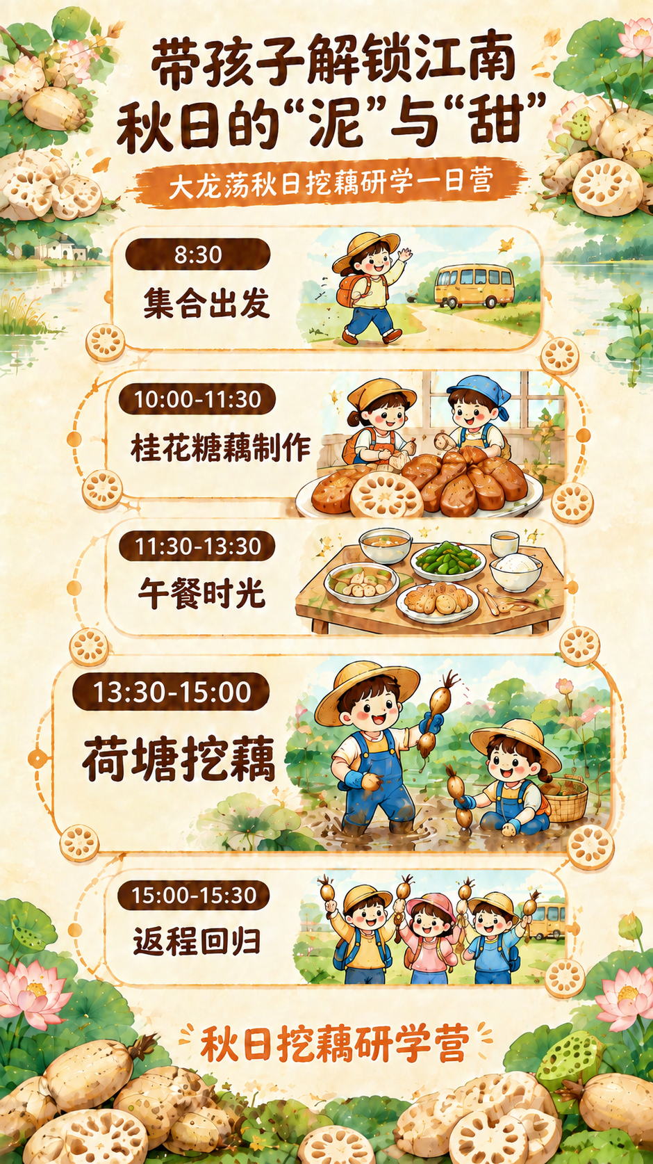 修改海报中所有5个环节的时间文字，按以下对应关系修改，时间标签… - 图片创意预览