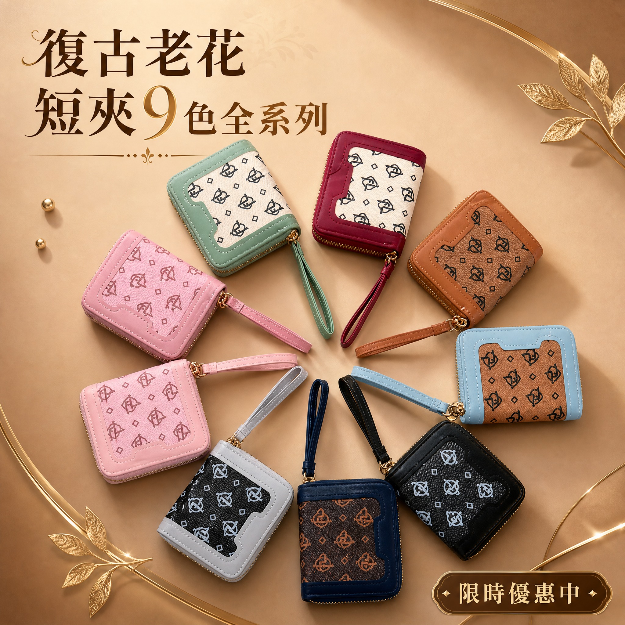 虾皮台湾站电商全配色展示图，1:1正方形，2K，创意排列风格。… - 图片创意预览