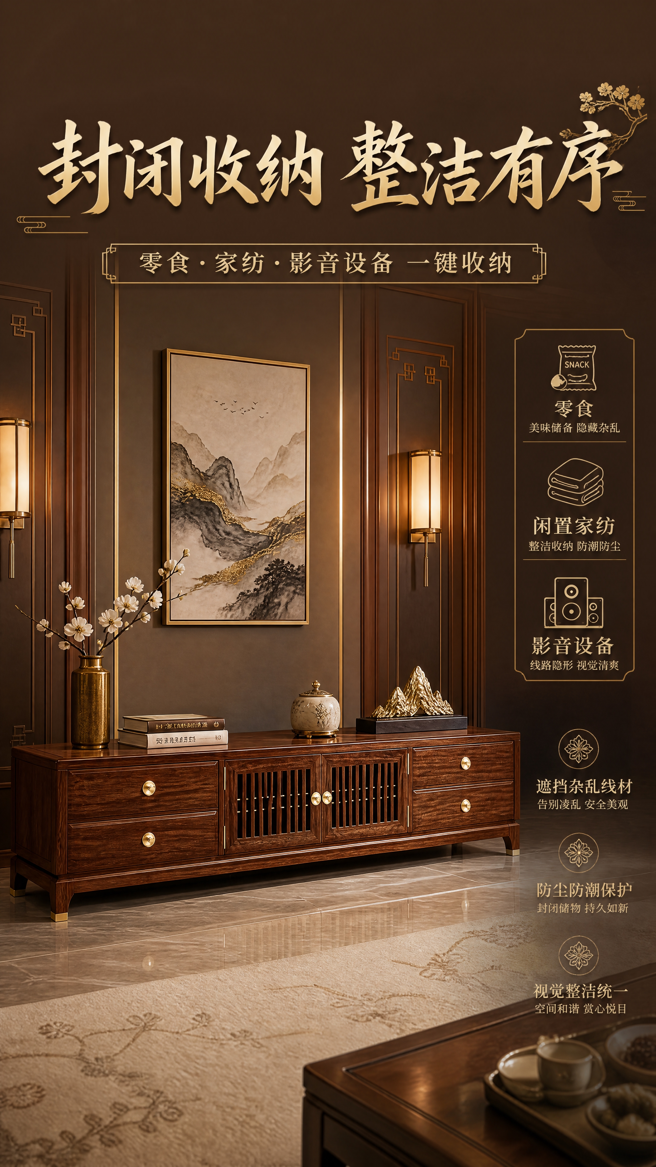 [第4张] 封闭式柜门收纳展示页。本张使用【图1】作为商品主体… - 图片创意预览