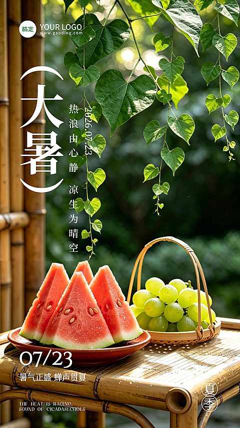 大暑海报自然清晰方能