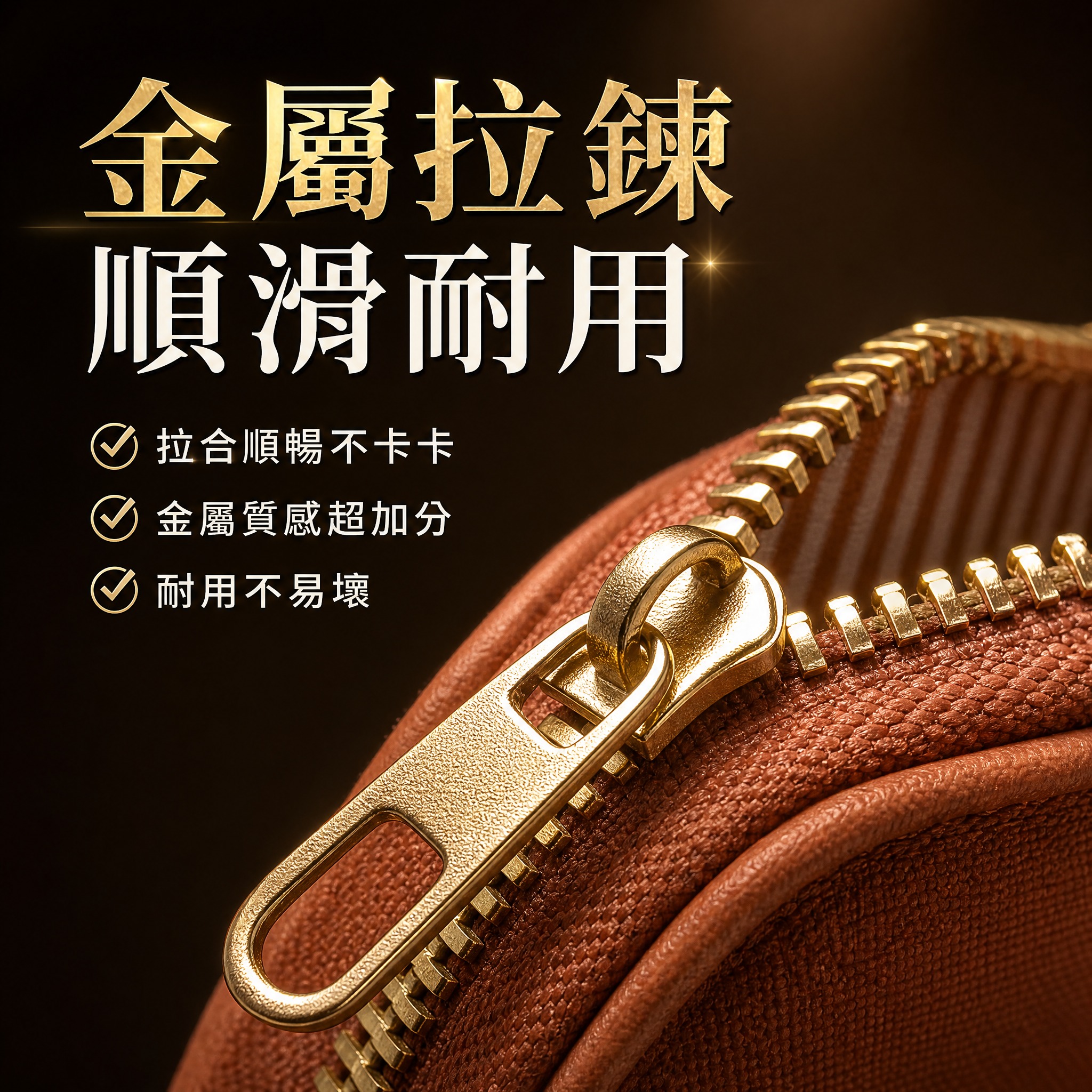 虾皮台湾站电商详情页，1:1正方形，4K超清，卖点页：金属拉链… - 图片创意预览