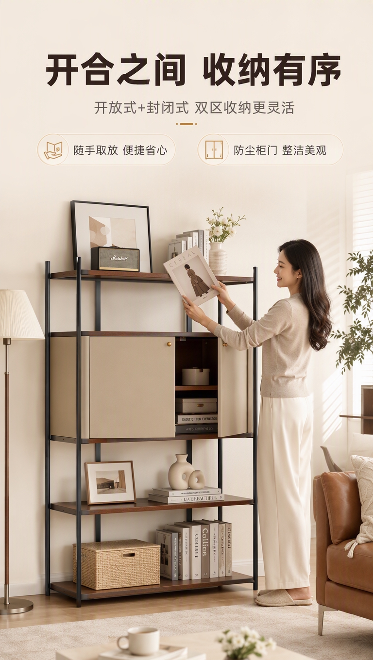 [商品] 使用【图1】DS-8818层架；保留整体结构：上下开… - 图片创意预览