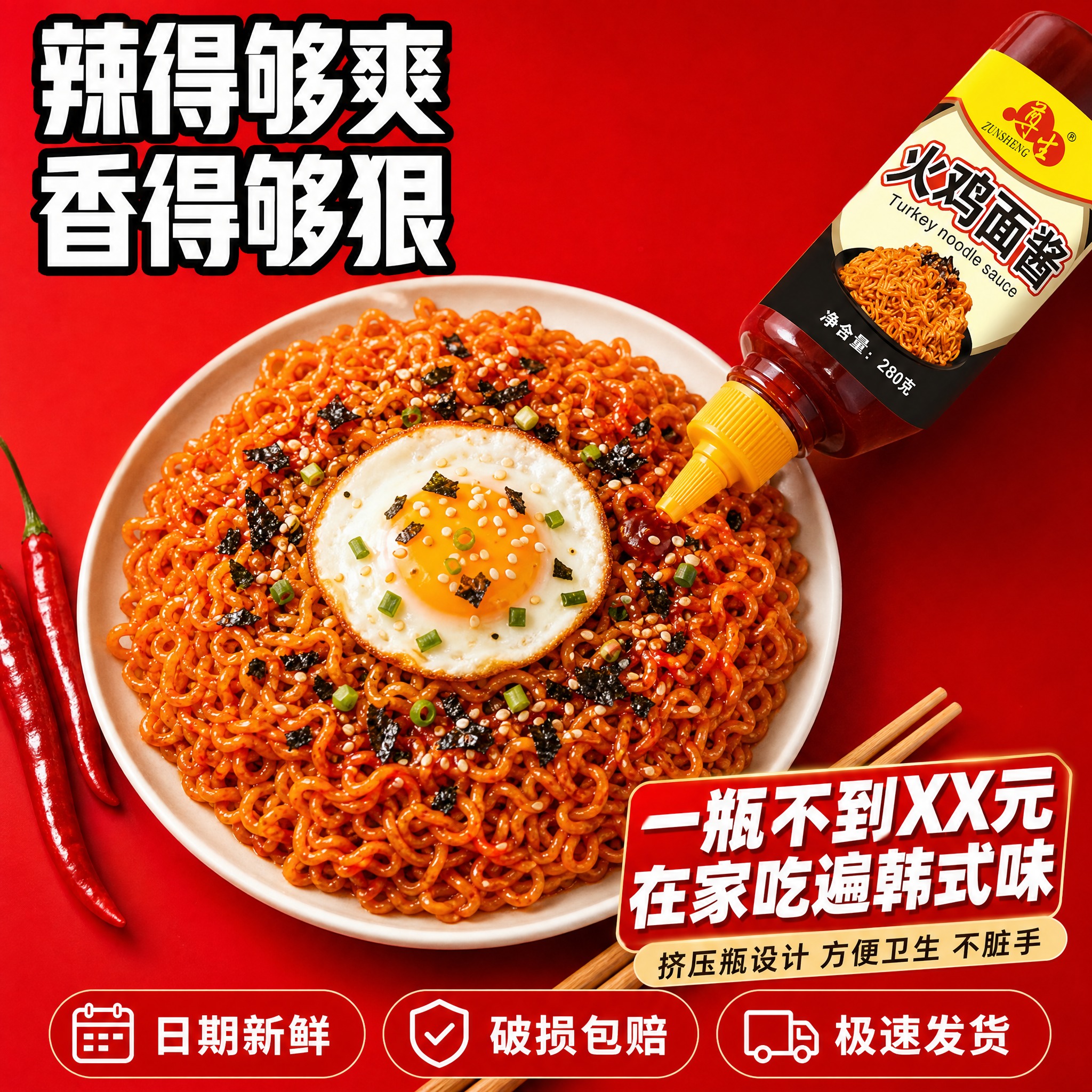 [主图-3] 尊生火鸡面酱 食用场景 超值划算。 [统一基调]… - 图片创意预览
