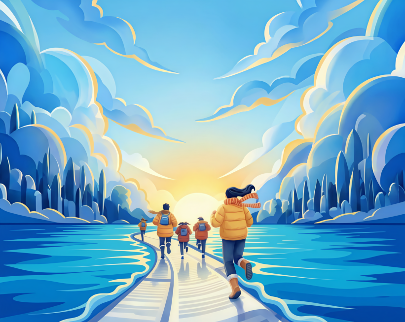 将道路两侧的元素改为海面预览效果