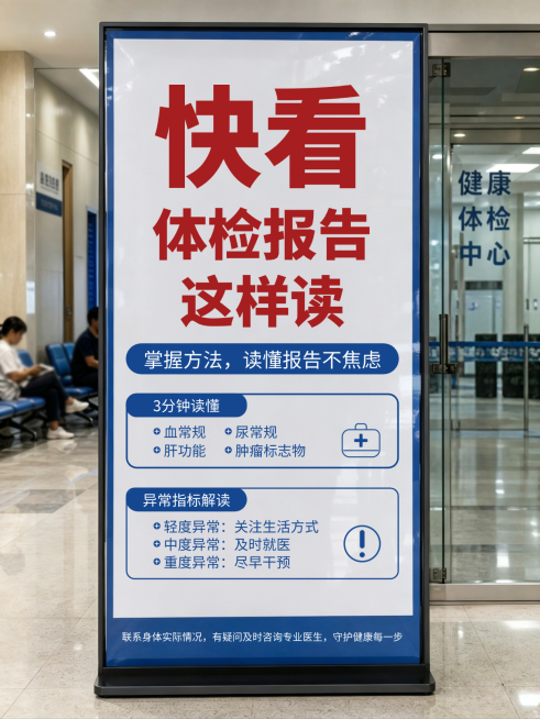 体检报告阅读知识科普分享大字实景风小红书封面预览效果