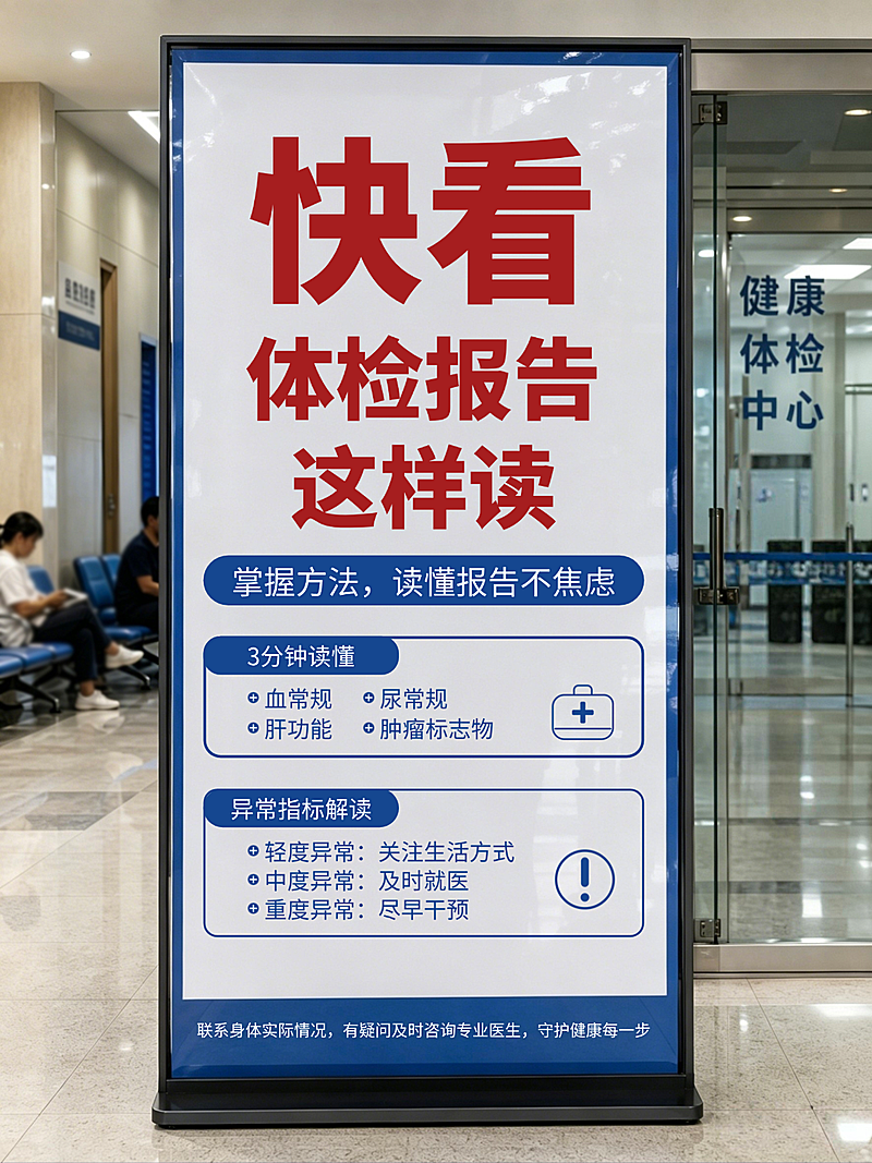 体检报告阅读知识科普分享大字实景风小红书封面