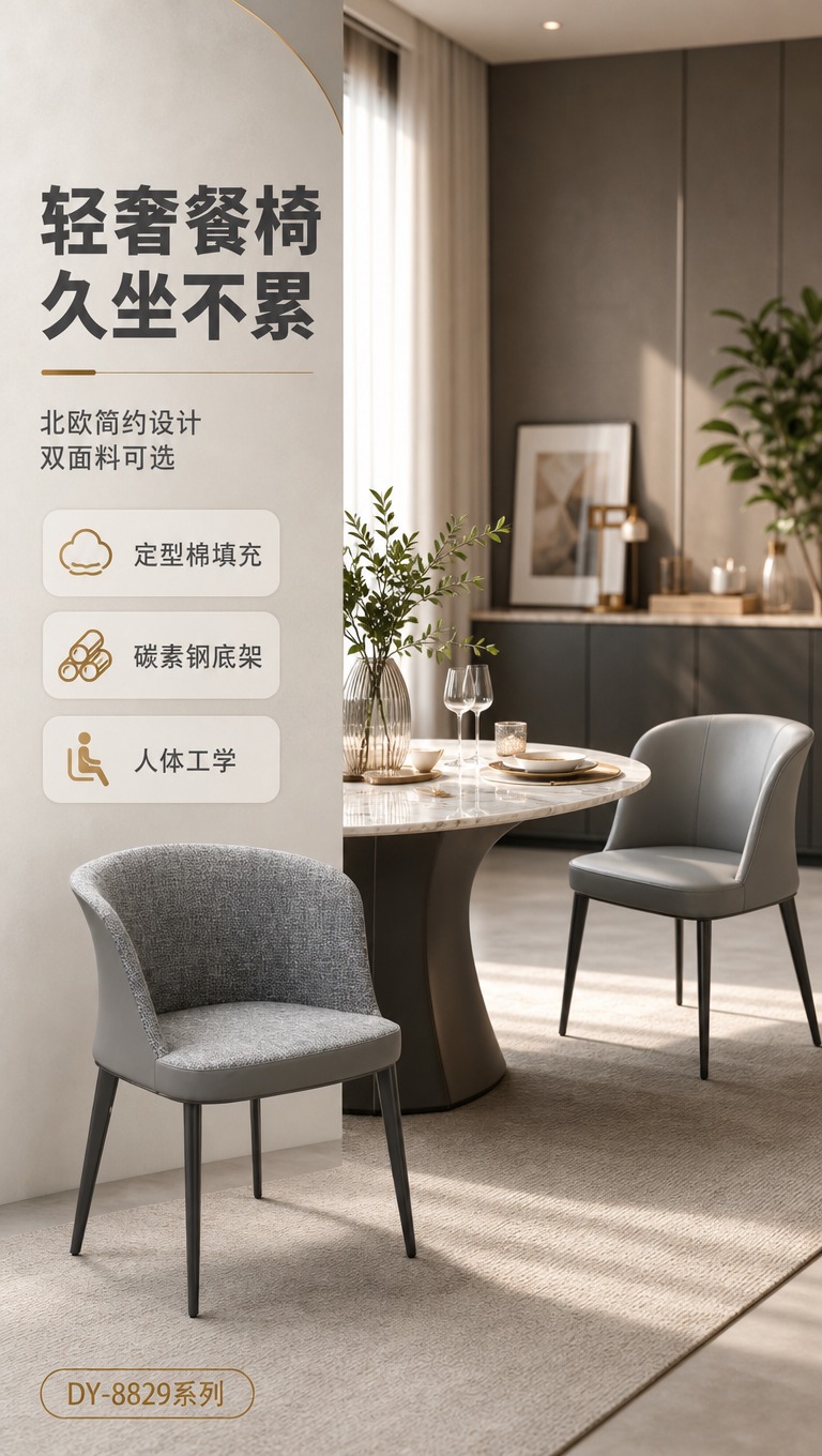 [商品] 使用【图1】中DY-8829A灰布餐椅和DY-882… - 图片创意预览