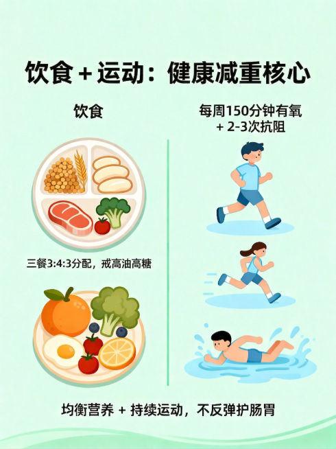 标题：饮食+运动：健康减重核心 调整为一行预览效果