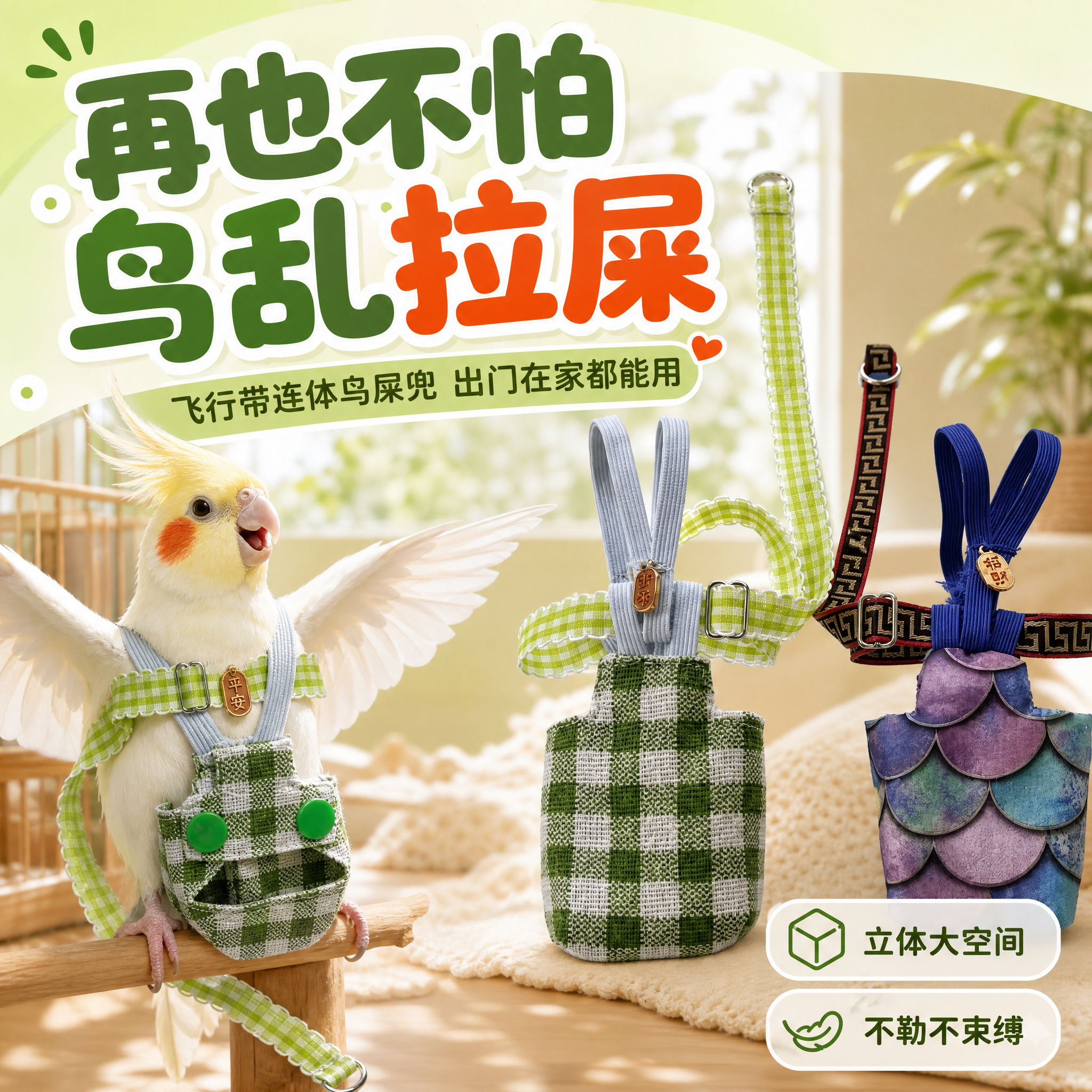 [主图-1] 主题：飞行带连体鸟屎兜 首图点击率 痛点直击 场… - 图片创意预览