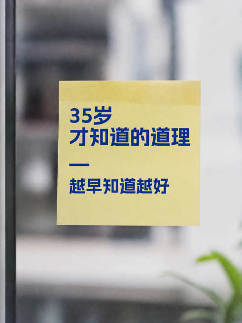 35岁中年道理经验分享内容营销实景风小红书封面预览效果