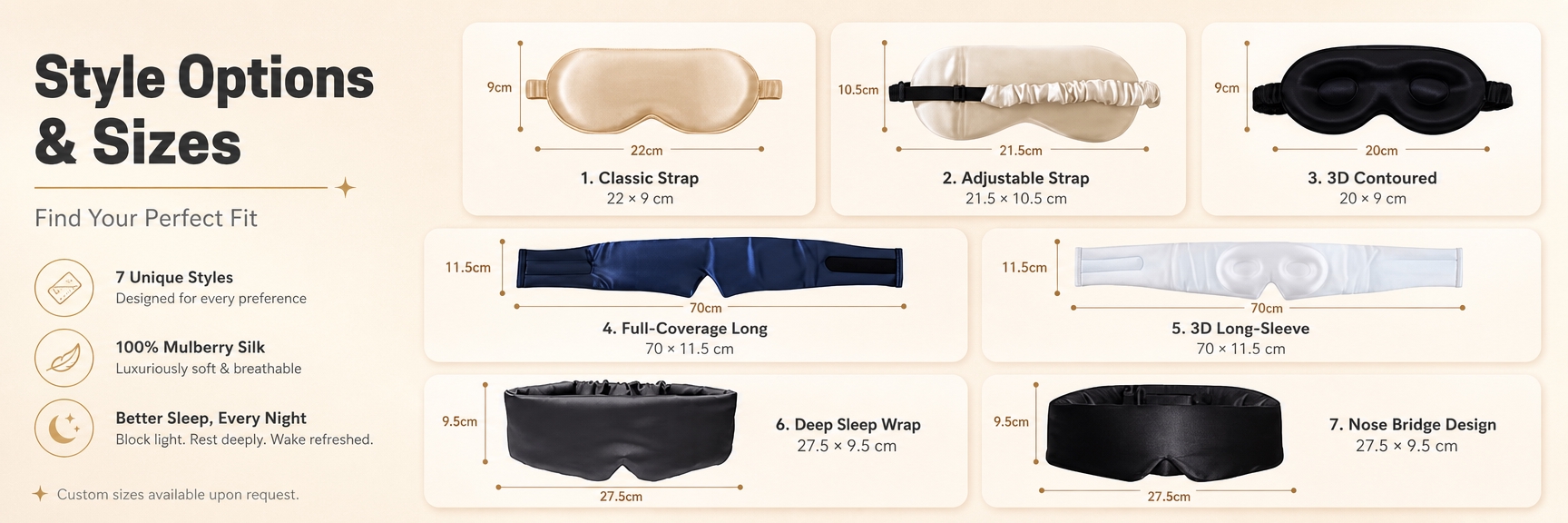 [商品] 使用【图3】的7款真丝睡眠眼罩（Strap styl… - 图片创意预览