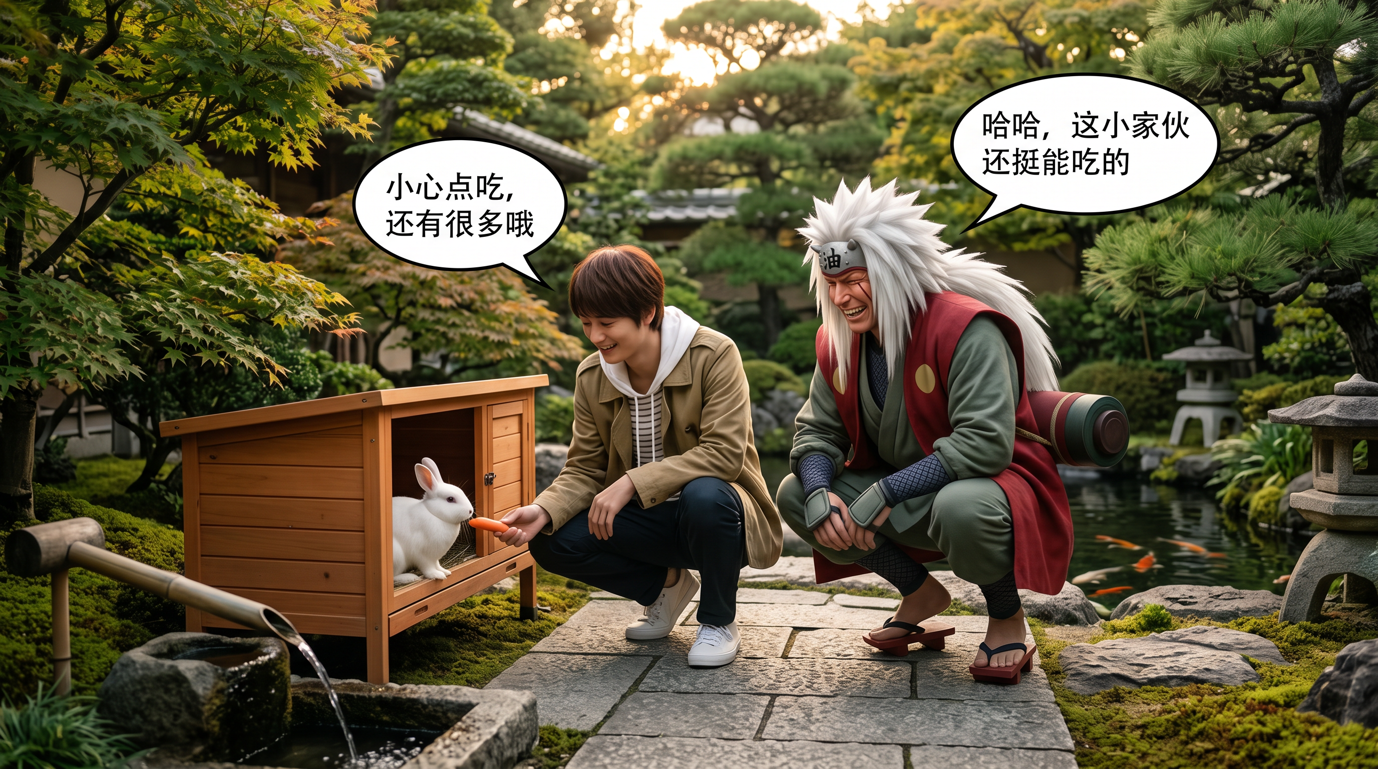生成真人养兔图 - 图片创意预览