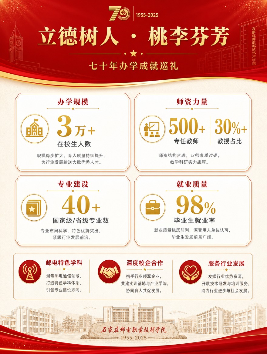 [画面] 石家庄邮电职业技术学院70周年校庆公众号长图第3张·… - 图片创意预览