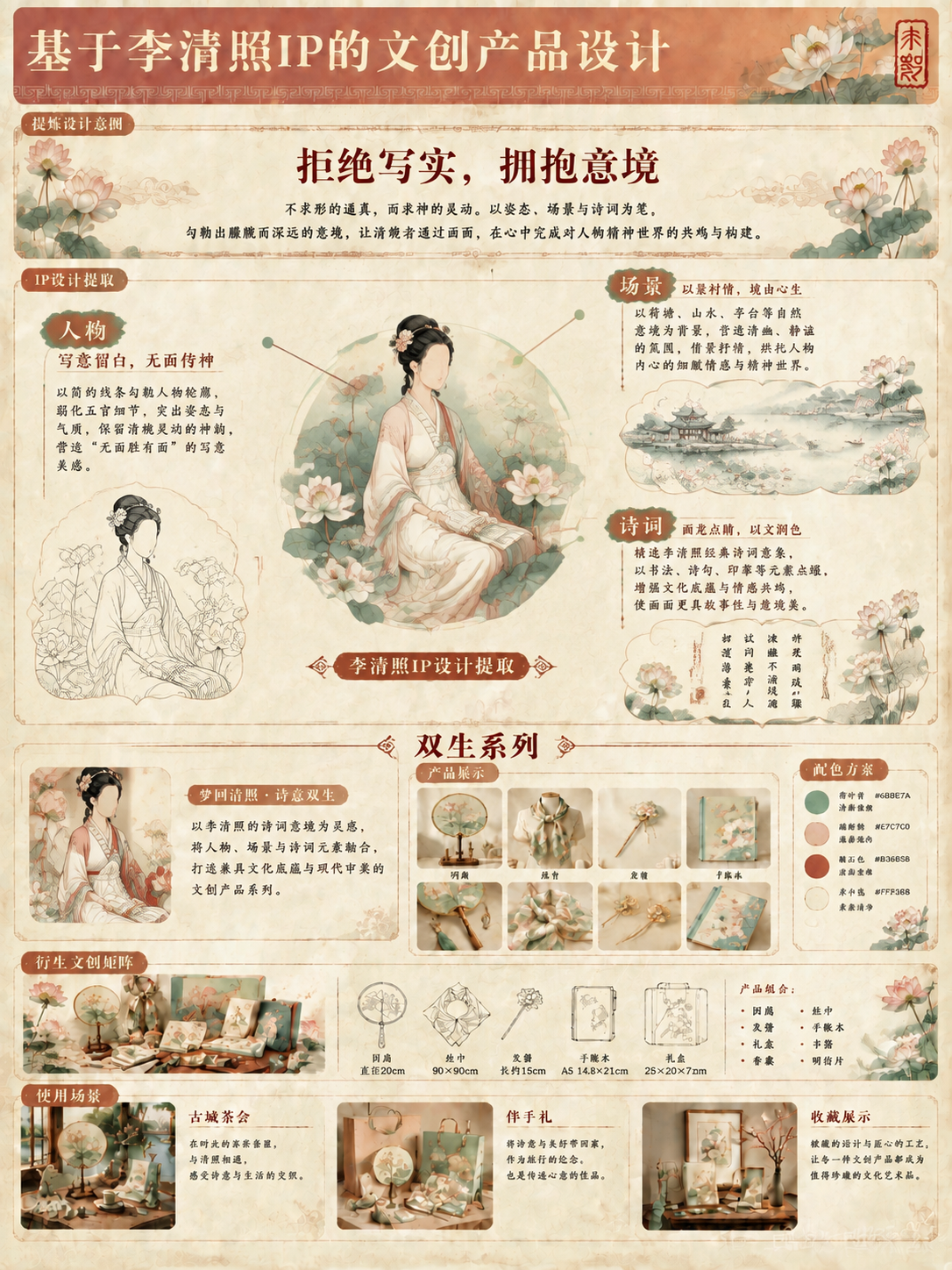 参考图2的中心放射式标注版式，重新设计图1中草图方案区域的内容… - 图片创意预览