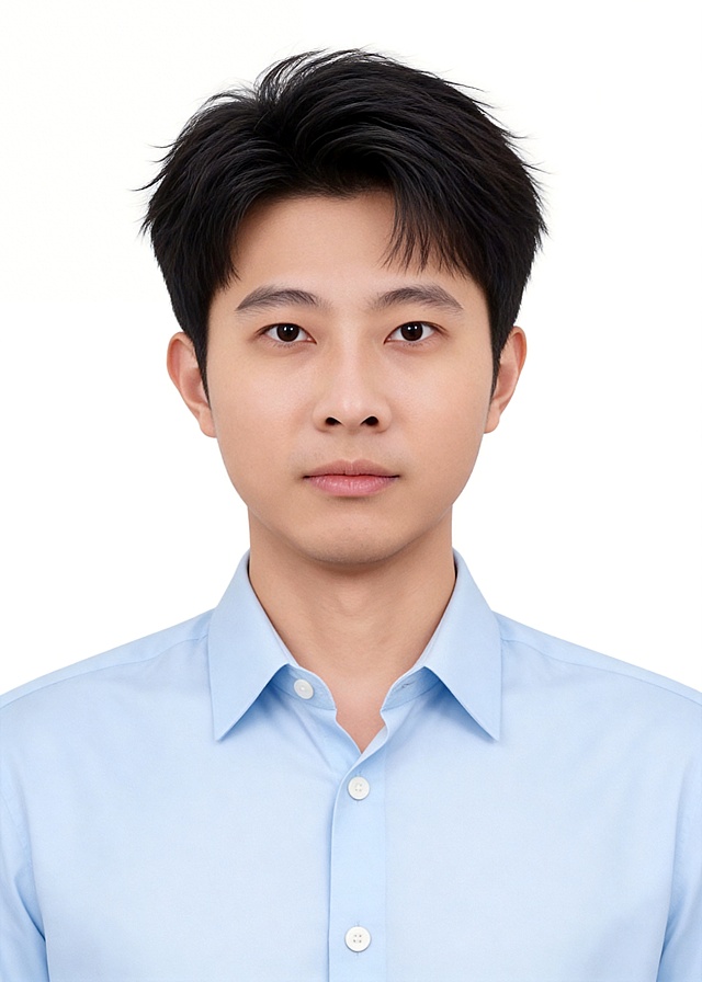 政务感与商务感兼具的实景肖像，采用单色设计风与浮雕质感处理，呈现简洁庄重的视觉效果。