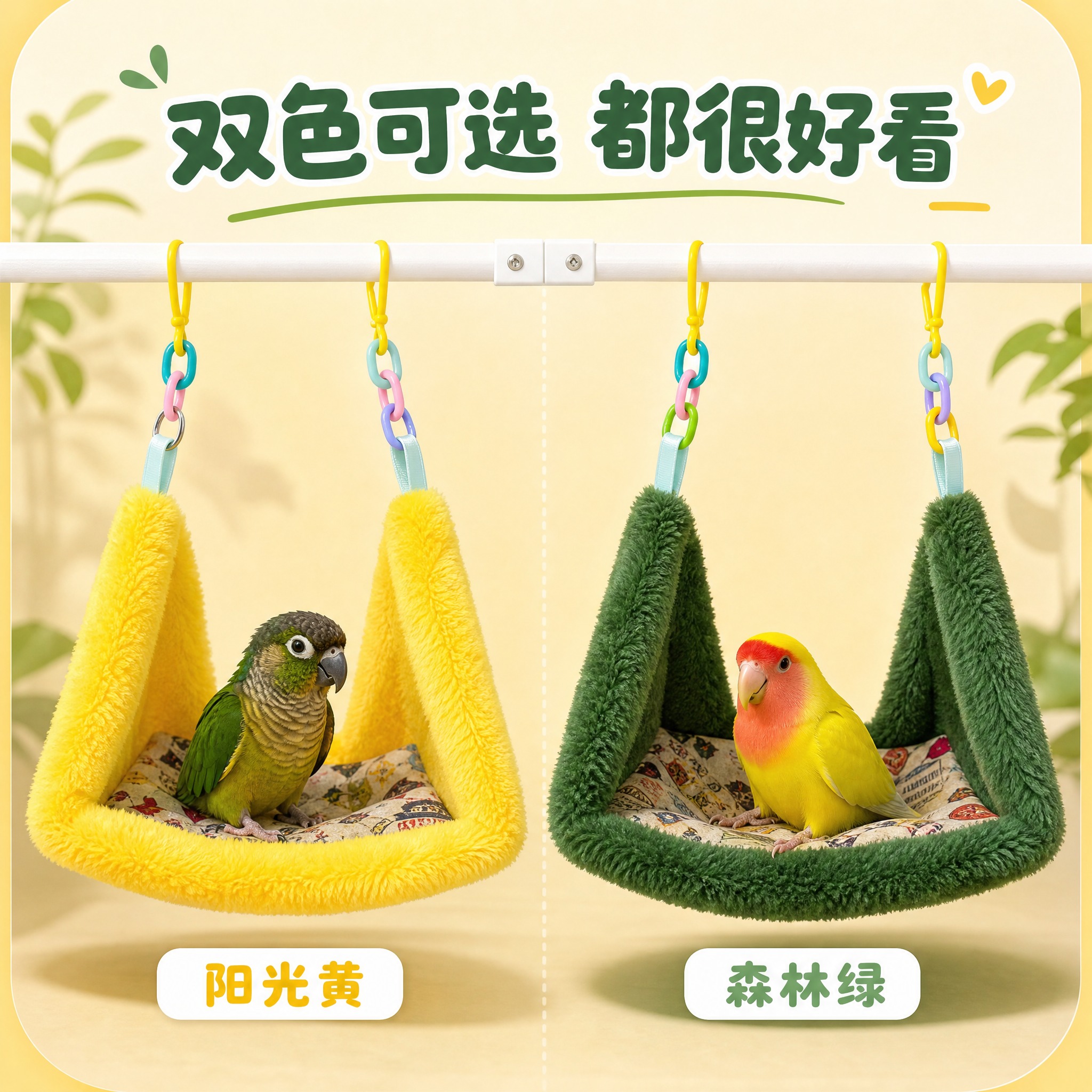 [主图-4] 双色款式展示图，展示黄色和绿色两种颜色款式，让用… - 图片创意预览