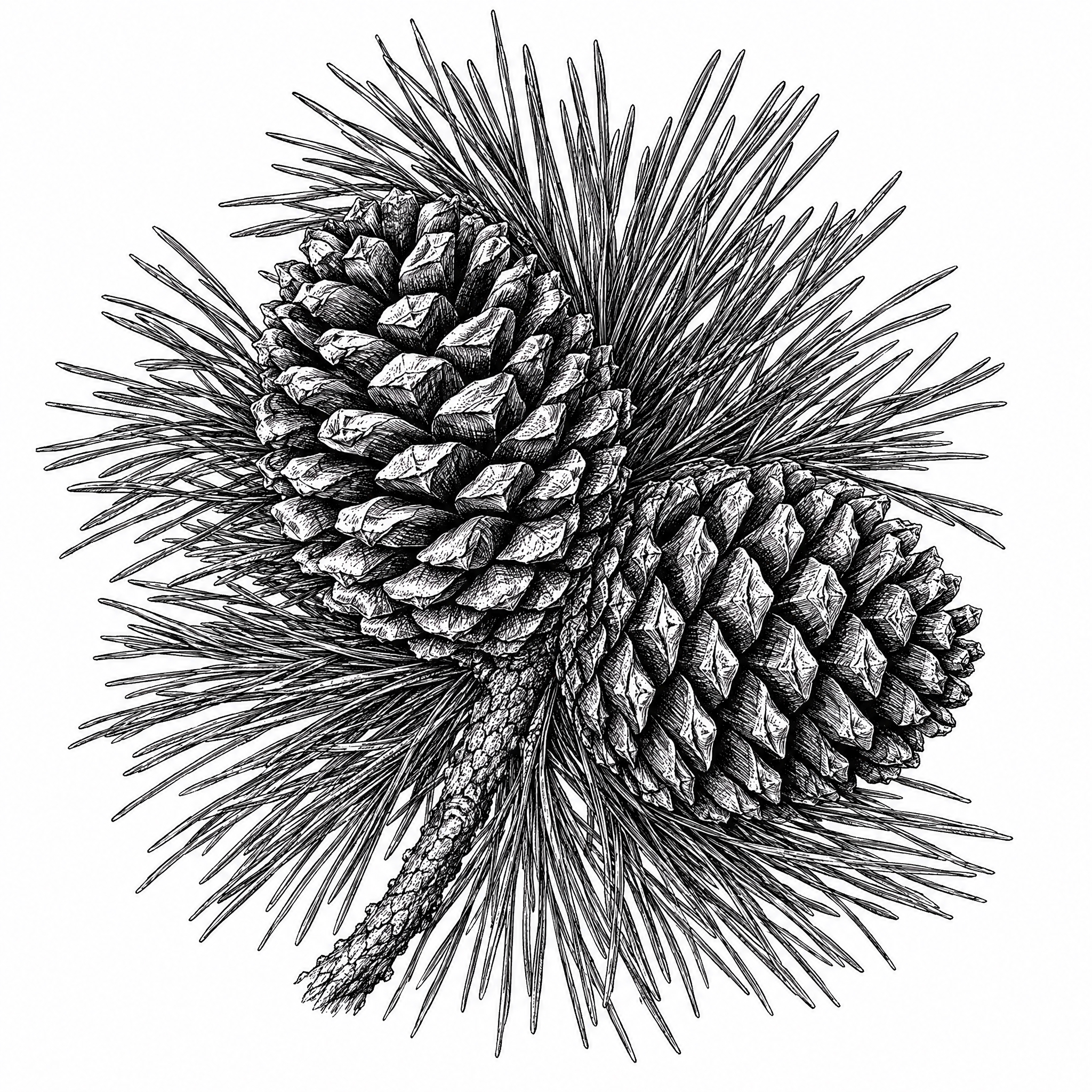 参考图中包装上的黑白铜版画/古典植物雕版线描风格，重新绘制一幅… - 图片创意预览