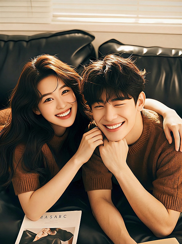 情侣毛衣袖子变短，露出手腕