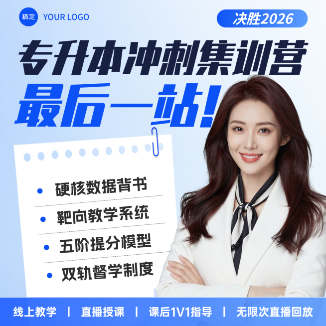 教培商务学历提升专升本机构招生电商主图预览效果