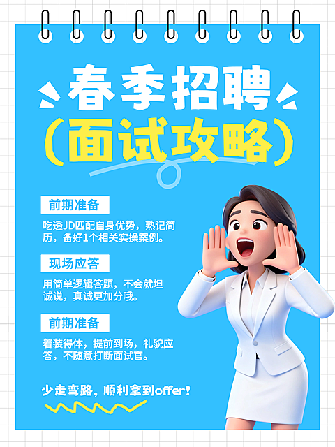 春招求职攻略分享小红书封面